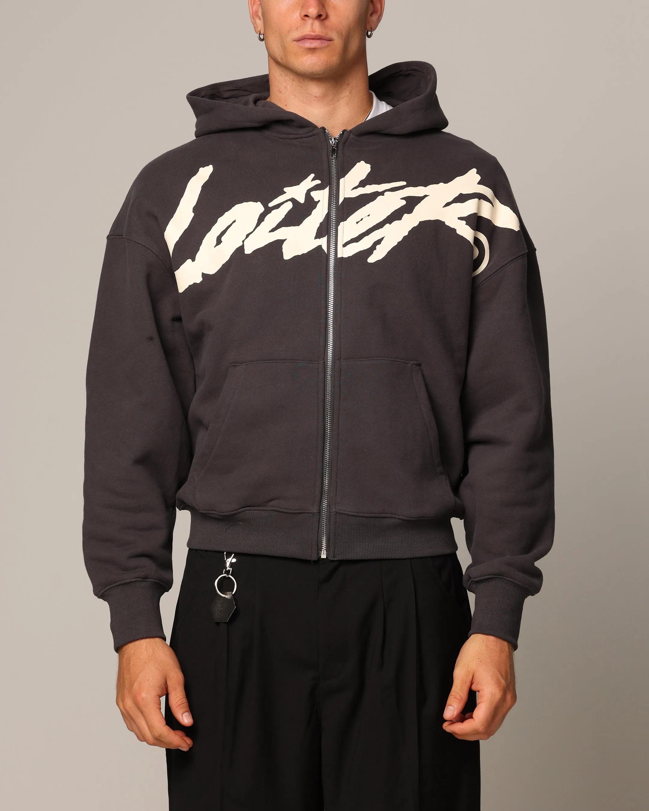Loiter Spider Zip Hoodie Charcoal sold by Culture Kings