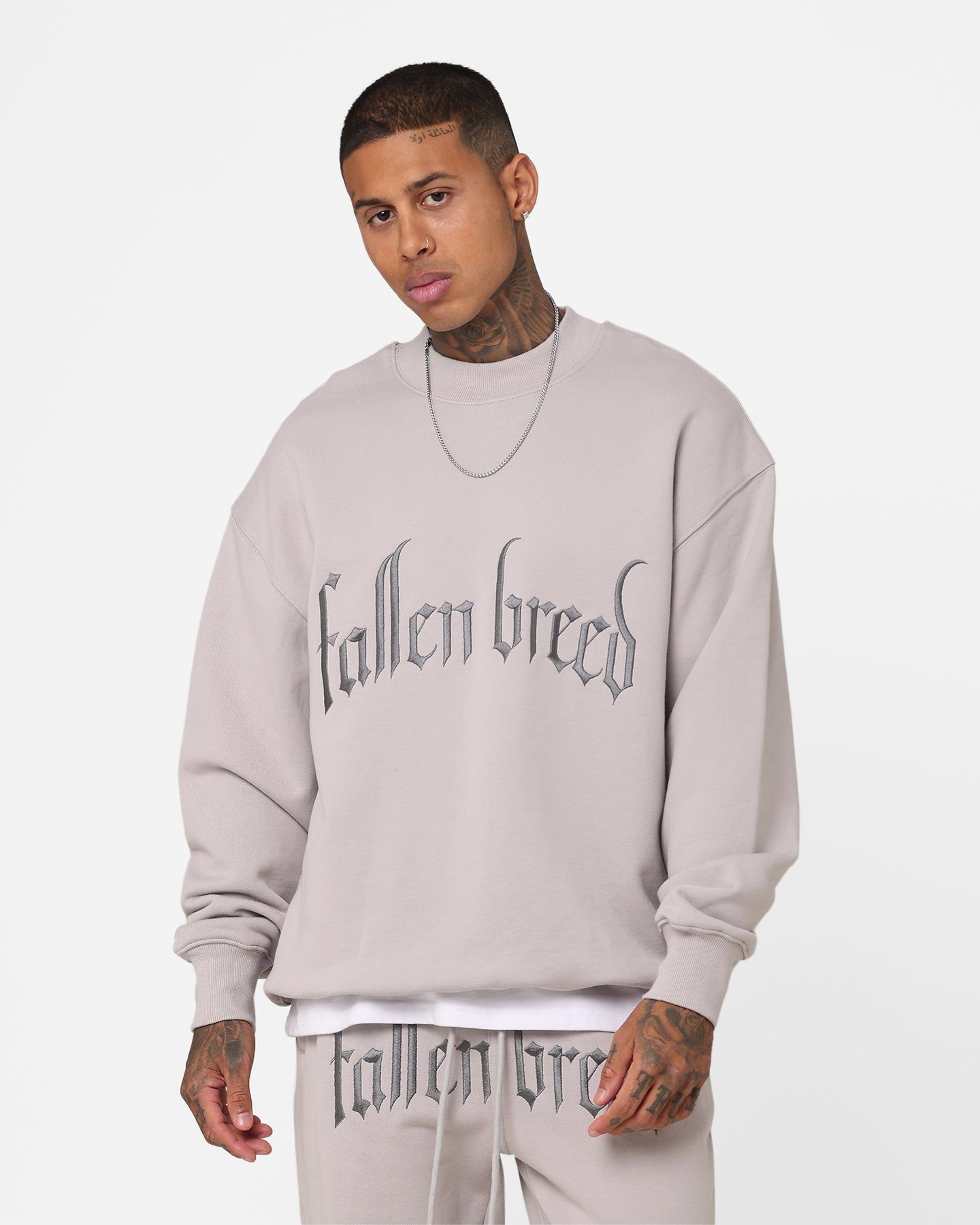 Fallen Breed Logo Crewneck Light Grey sold by Culture Kings