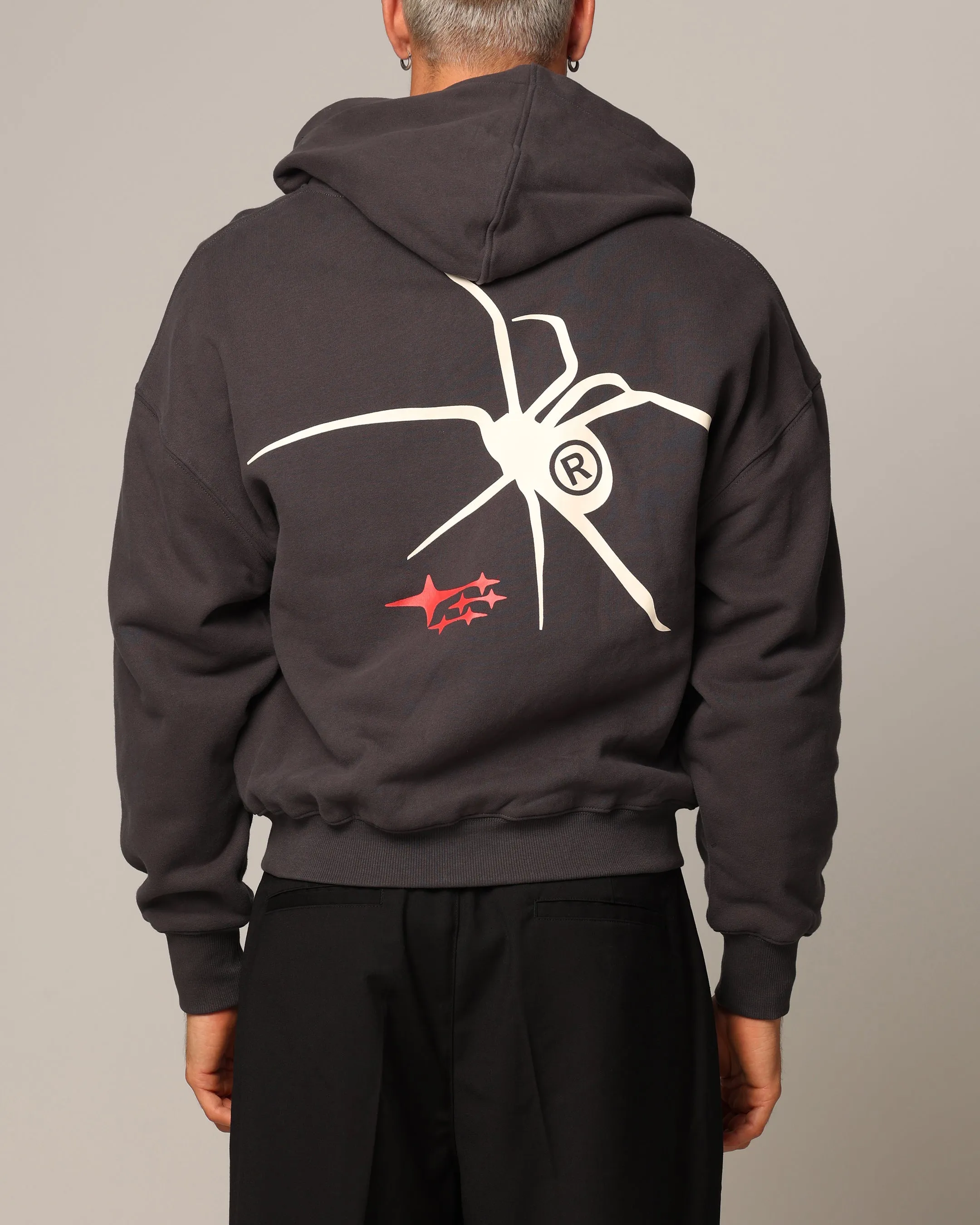 Loiter Spider Zip Hoodie Charcoal sold by Culture Kings product image thumbnail 4
