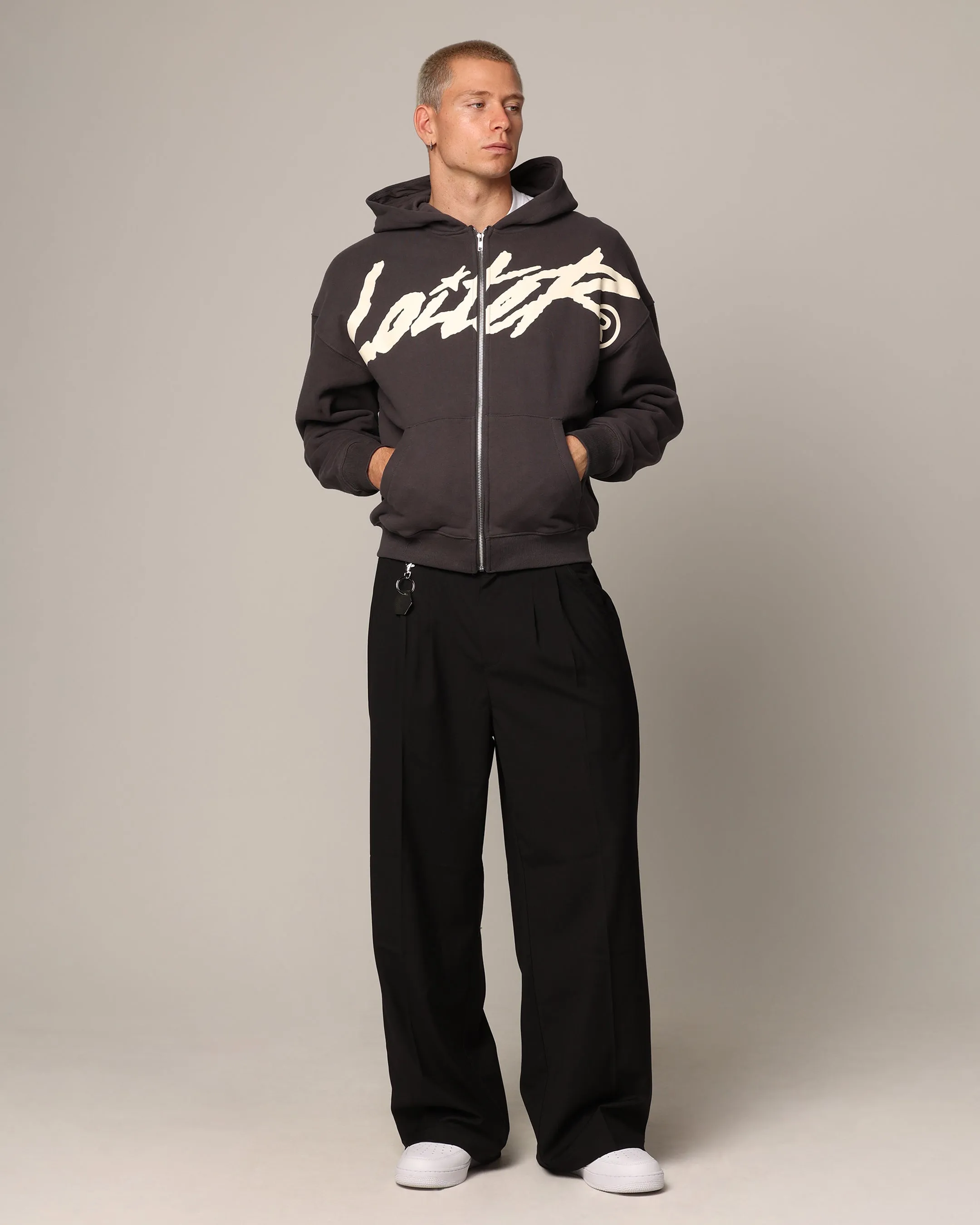Loiter Spider Zip Hoodie Charcoal sold by Culture Kings product image thumbnail 3