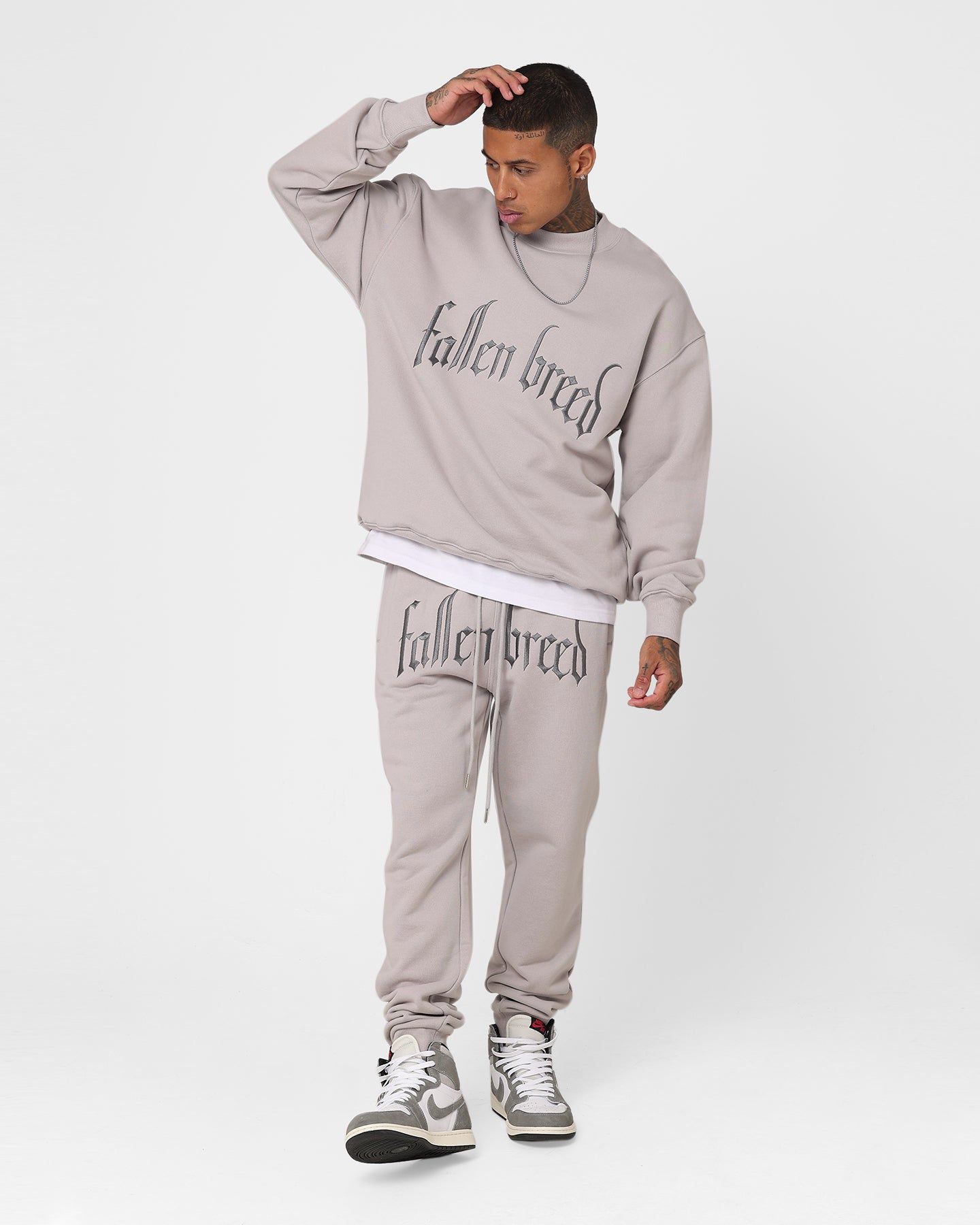 Fallen Breed Logo Crewneck Light Grey sold by Culture Kings product image thumbnail 2