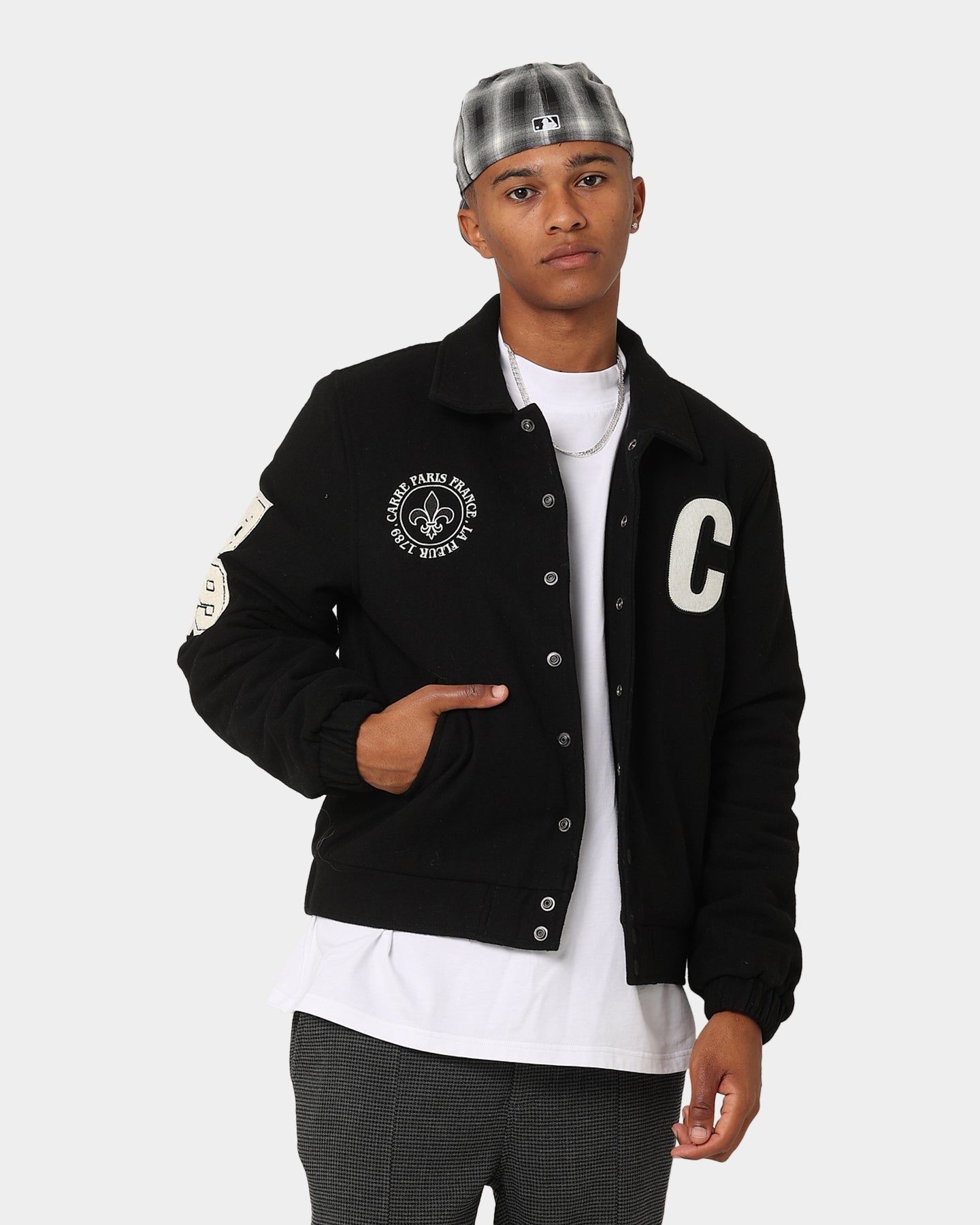 Carre Class Varsity Jacket Black sold by Culture Kings product image thumbnail 2
