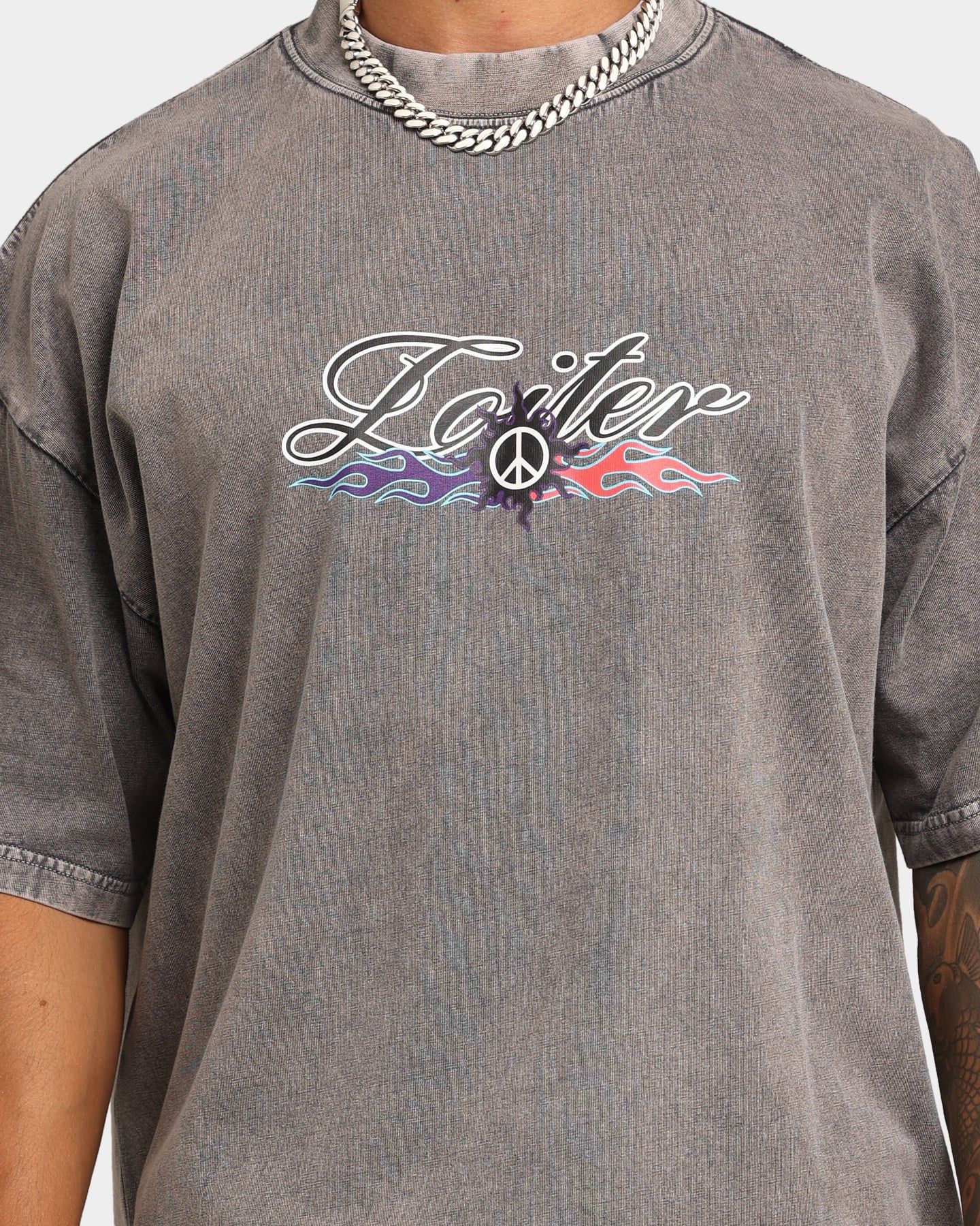 Loiter Forbidden Washed T-Shirt Vintage Black sold by Culture Kings product image thumbnail 3