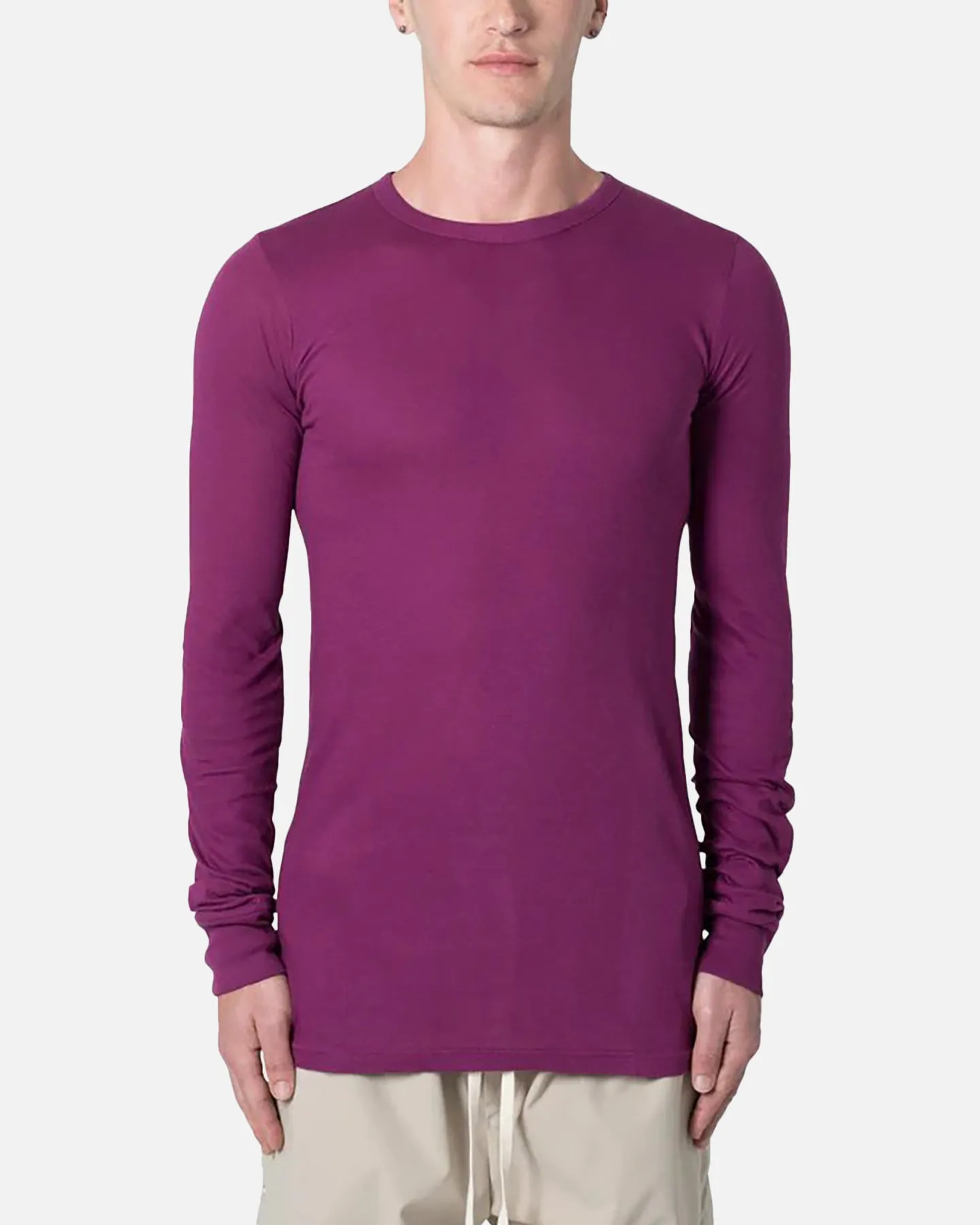MNML Sheer Knit Jersey Long Sleeve T-Shirt Magenta sold by Culture Kings