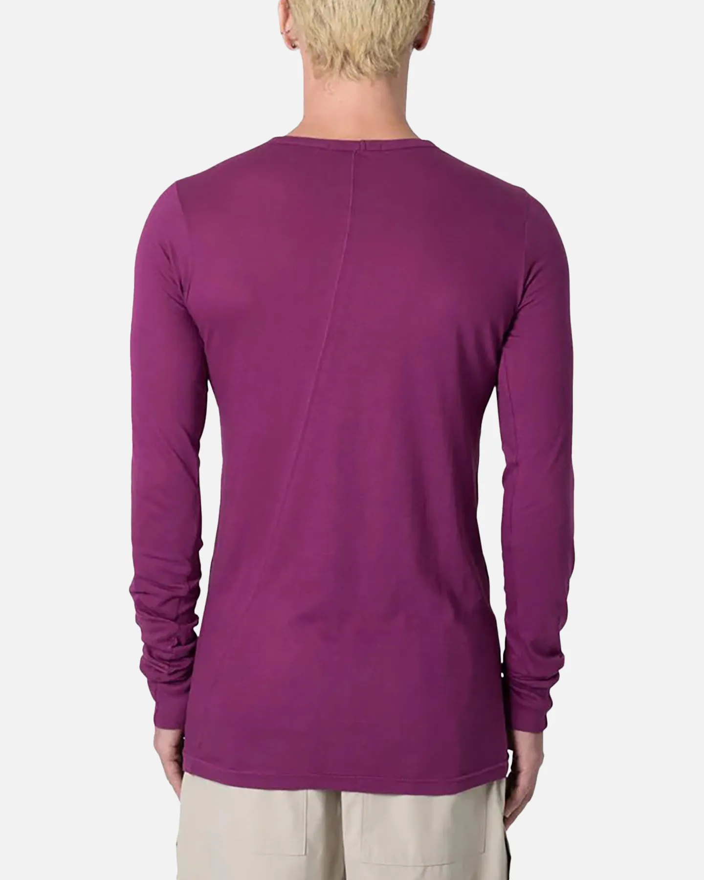 MNML Sheer Knit Jersey Long Sleeve T-Shirt Magenta sold by Culture Kings product image thumbnail 4