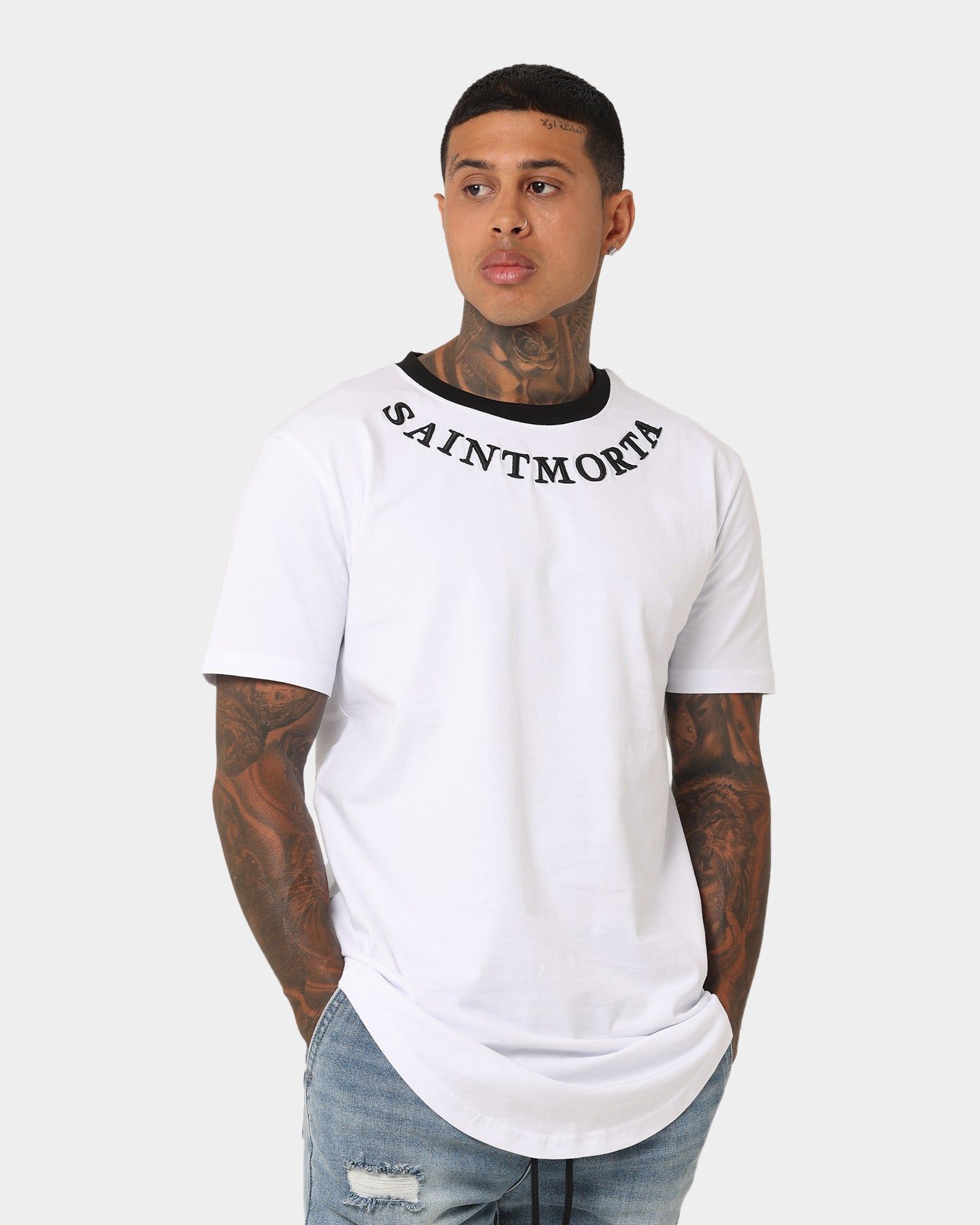 Saint Morta Sparta T-Shirt White/Black sold by Culture Kings