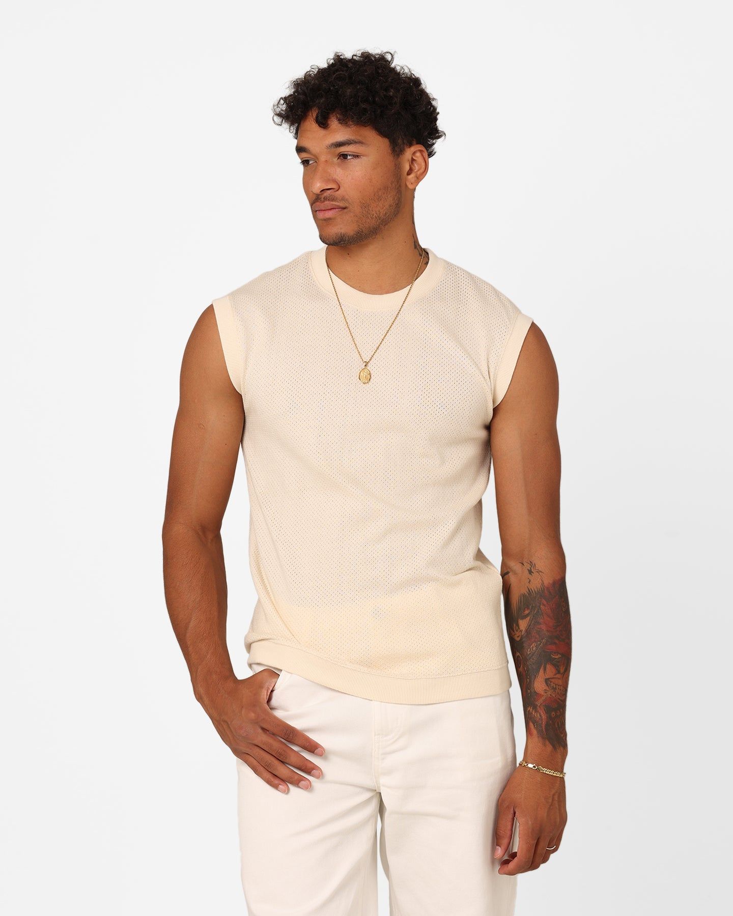 XXIII Nick Muscle Singlet Cream sold by Culture Kings