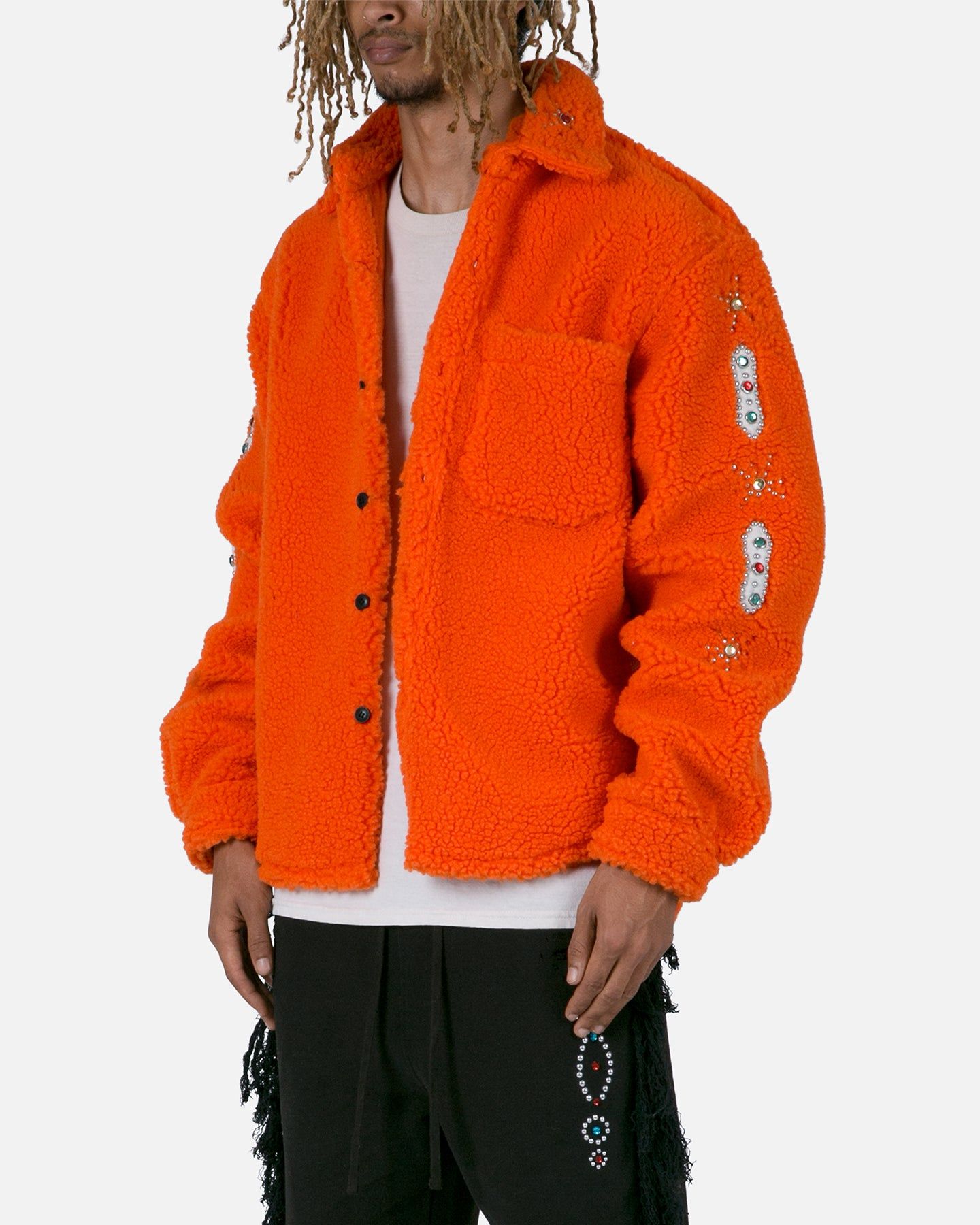 MNML Jewel Sherpa Jacket Orange sold by Culture Kings product image thumbnail 2