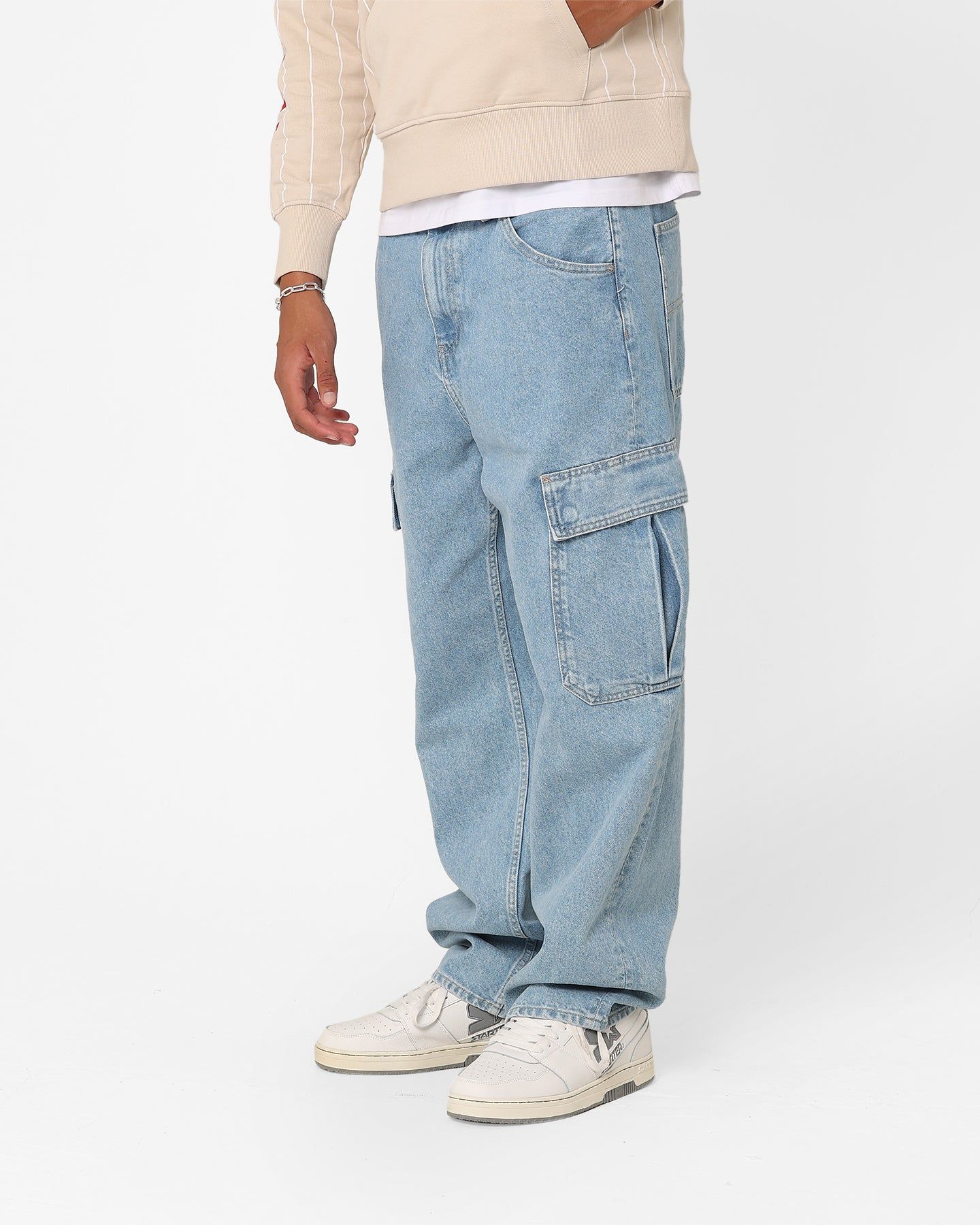 Tommy Jeans Aiden Baggy Cargo Jeans Denim Light sold by Culture Kings product image thumbnail 6