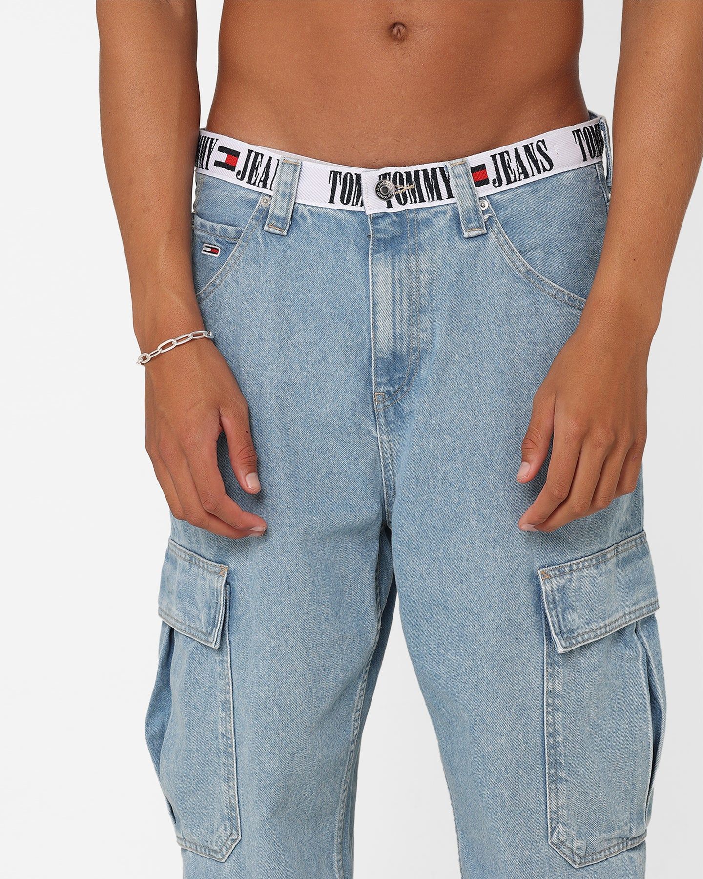 Tommy Jeans Aiden Baggy Cargo Jeans Denim Light sold by Culture Kings product image thumbnail 7