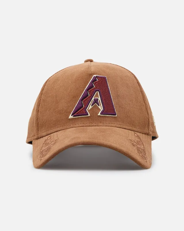 New Era Arizona Diamondbacks 'Ornamental Corduroy' 9FORTY A-Frame Snapback Tan sold by Culture Kings