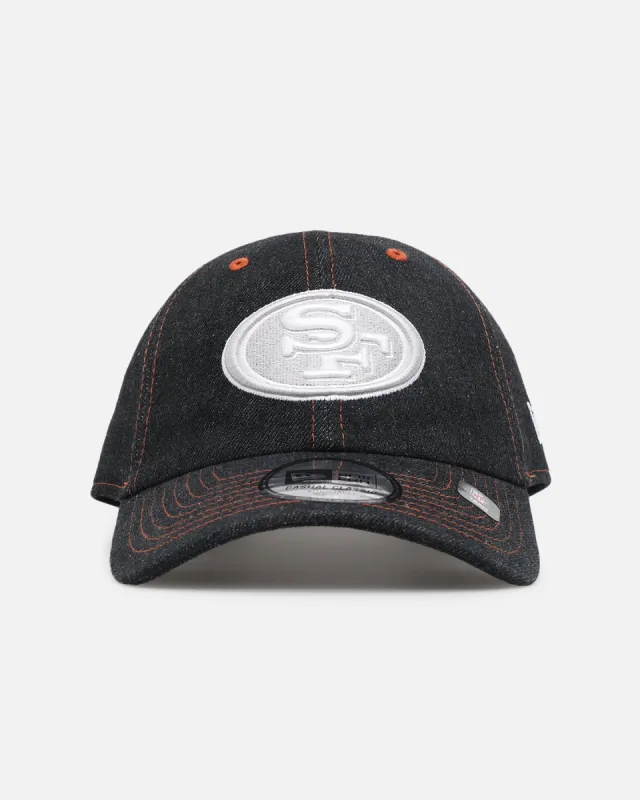 New Era San Francisco 49ers "Black Denim" Classic Casual Strapback Black Denim/Rust Contrast sold by Culture Kings