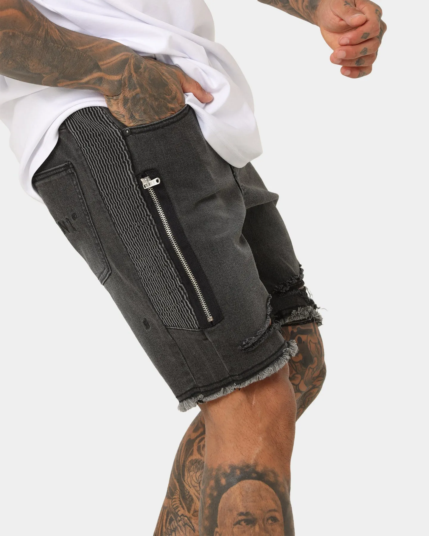 Saint Morta Codex Denim Shorts Vintage Black sold by Culture Kings product image thumbnail 3