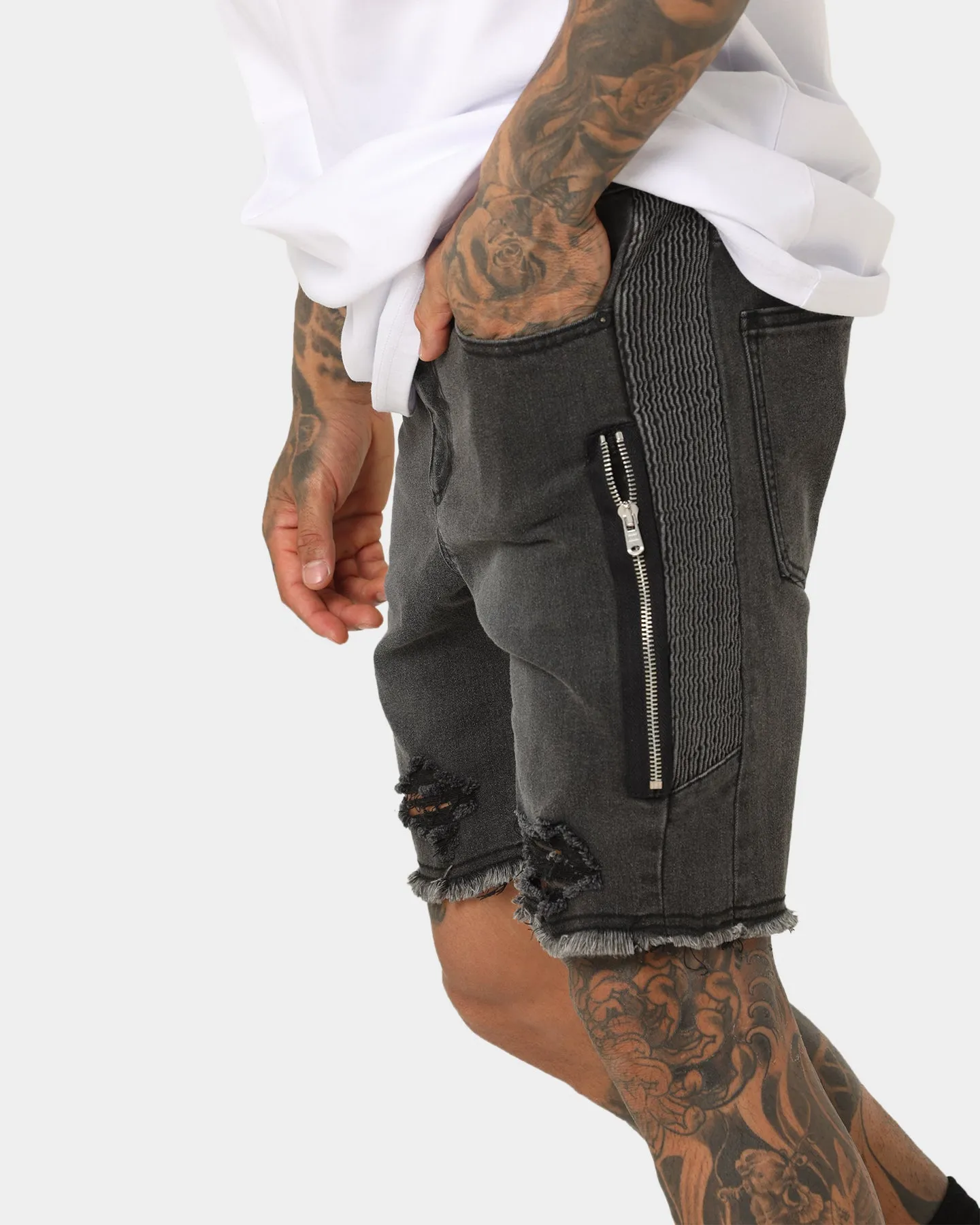 Saint Morta Codex Denim Shorts Vintage Black sold by Culture Kings product image thumbnail 4