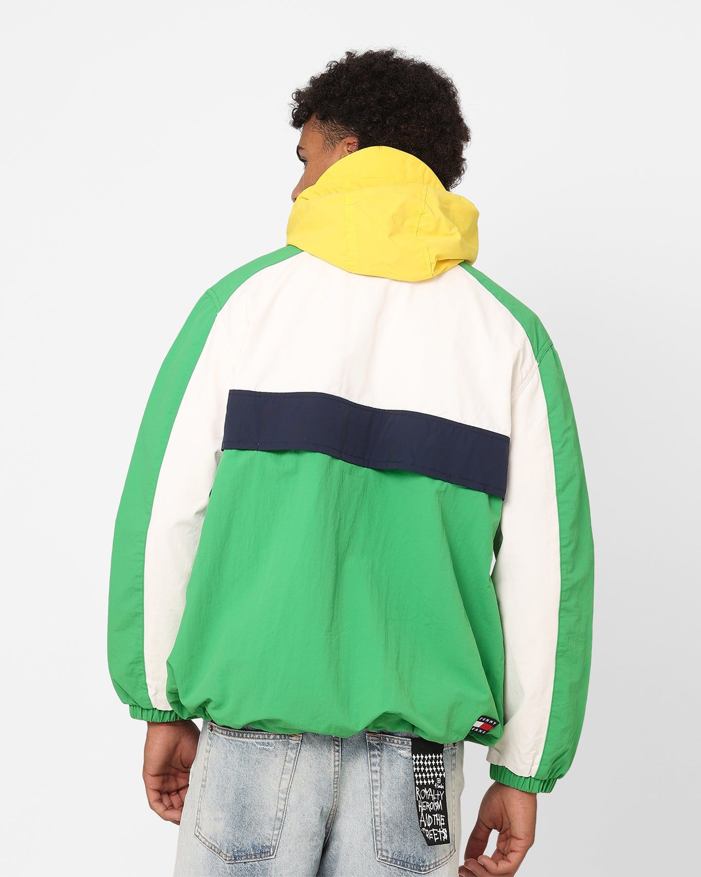 Tommy Jeans Oversized Chicago Archive Popover Windbreaker Jacket Coastal Green/Multi sold by Culture Kings product image thumbnail 3