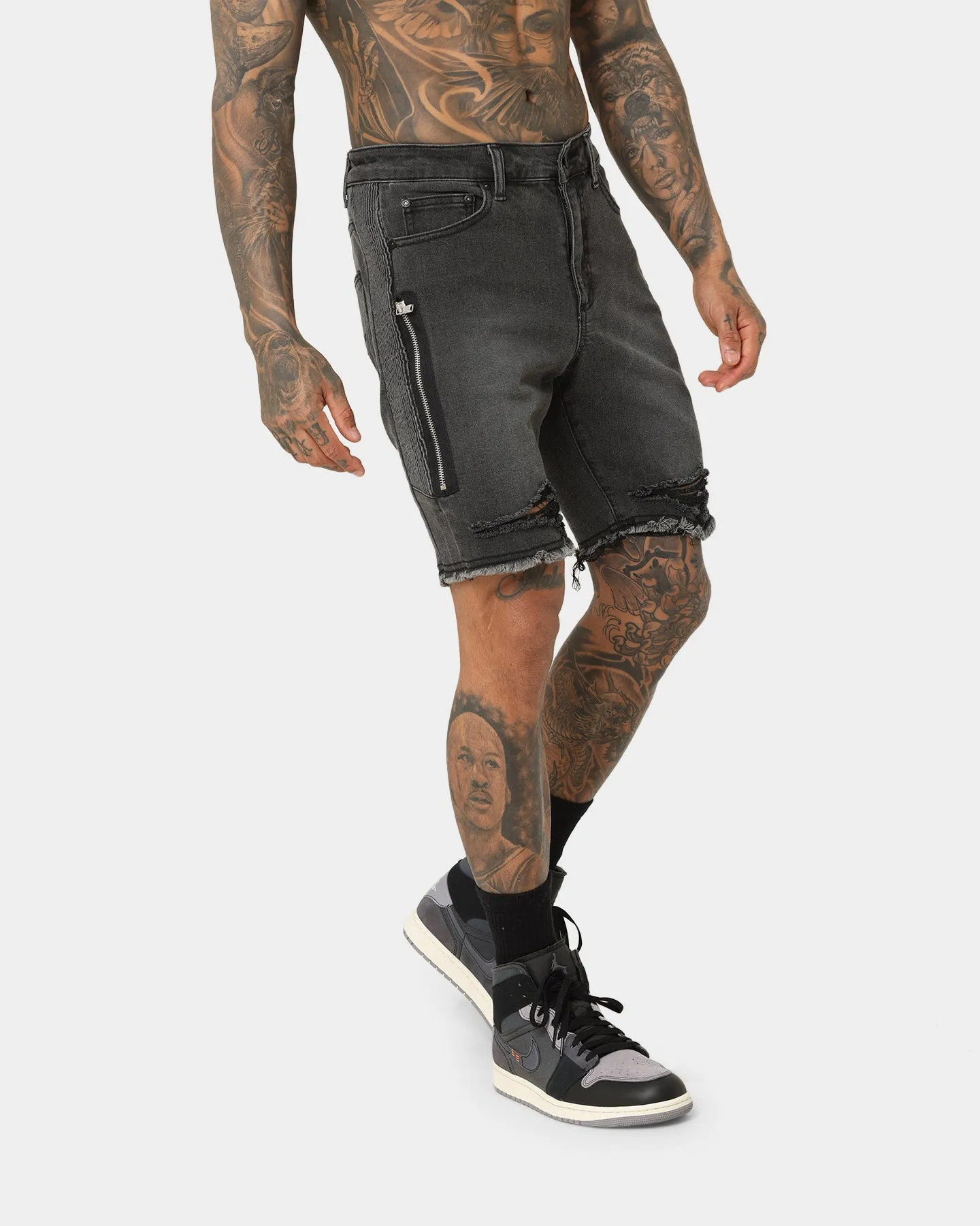 Saint Morta Codex Denim Shorts Vintage Black sold by Culture Kings product image thumbnail 5