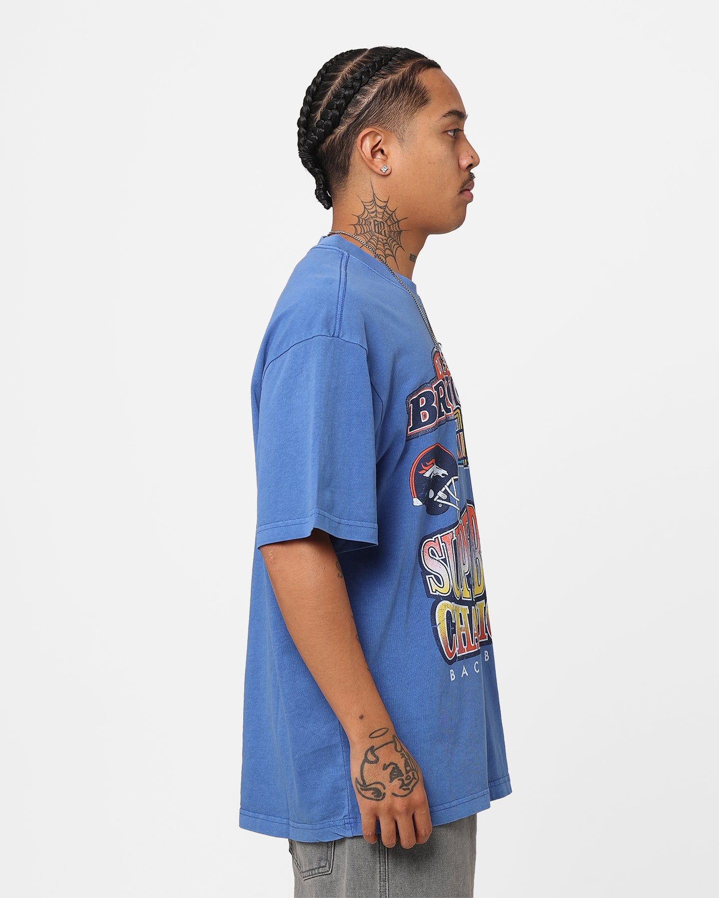 Mitchell & Ness Denver Broncos Vintage Superbowl Champion T-Shirt Faded Blue sold by Culture Kings product image thumbnail 5