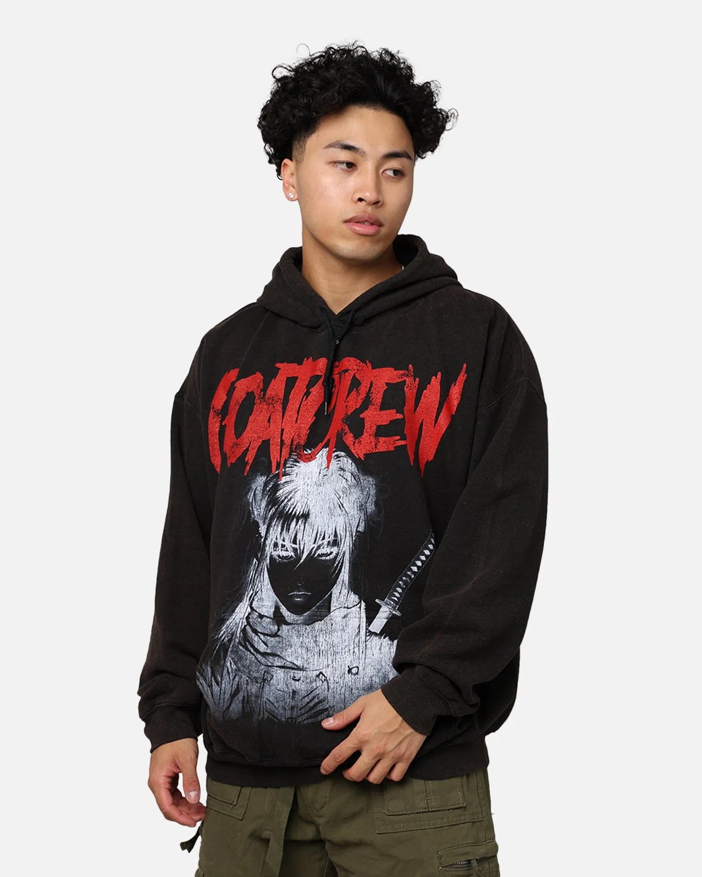 Goat Crew Crazed Vintage Hoodie Black Wash sold by Culture Kings