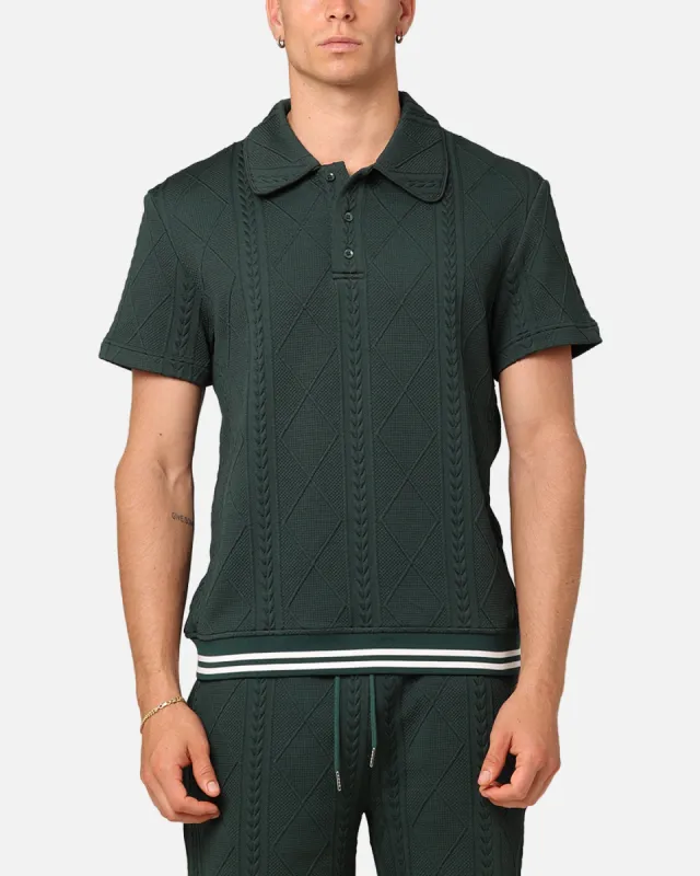 XXIII Danny Knit Polo Shirt Deep Green sold by Culture Kings