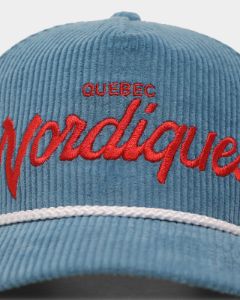 47 Brand Quebec Nordiques 'NHL Corduroy Team Script' Corduroy Crossrope 47 Hitch Snapback Montego sold by Culture Kings