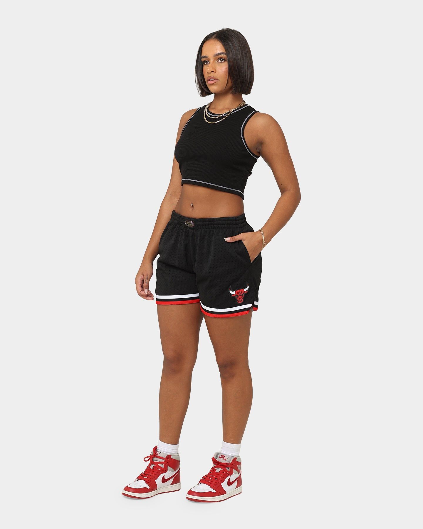 Mitchell & Ness Women's Chicago Bulls Jump Shot Shorts Black sold by Culture Kings product image thumbnail 2