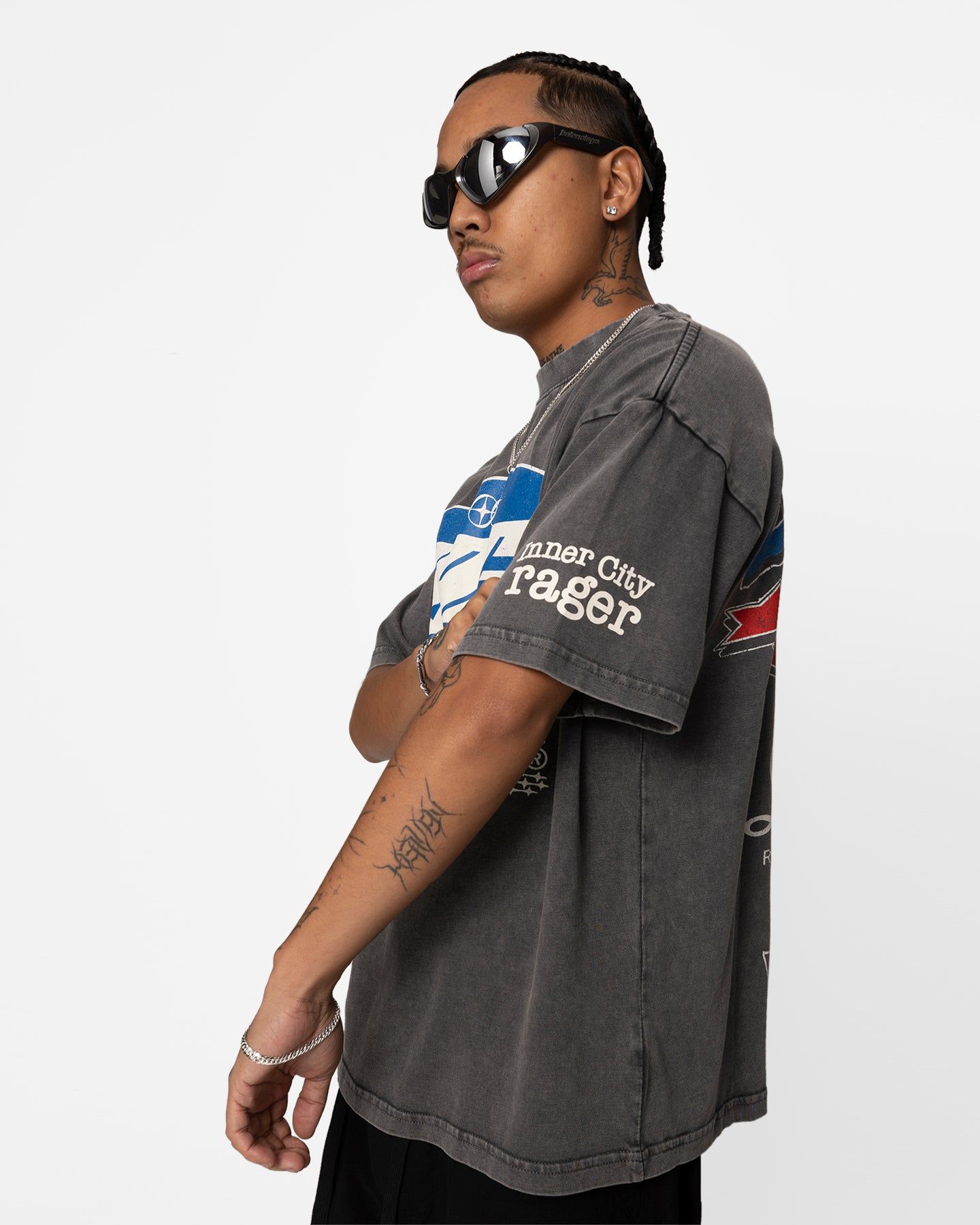 Loiter Rage Racer Vintage T-Shirt Charcoal sold by Culture Kings product image thumbnail 6