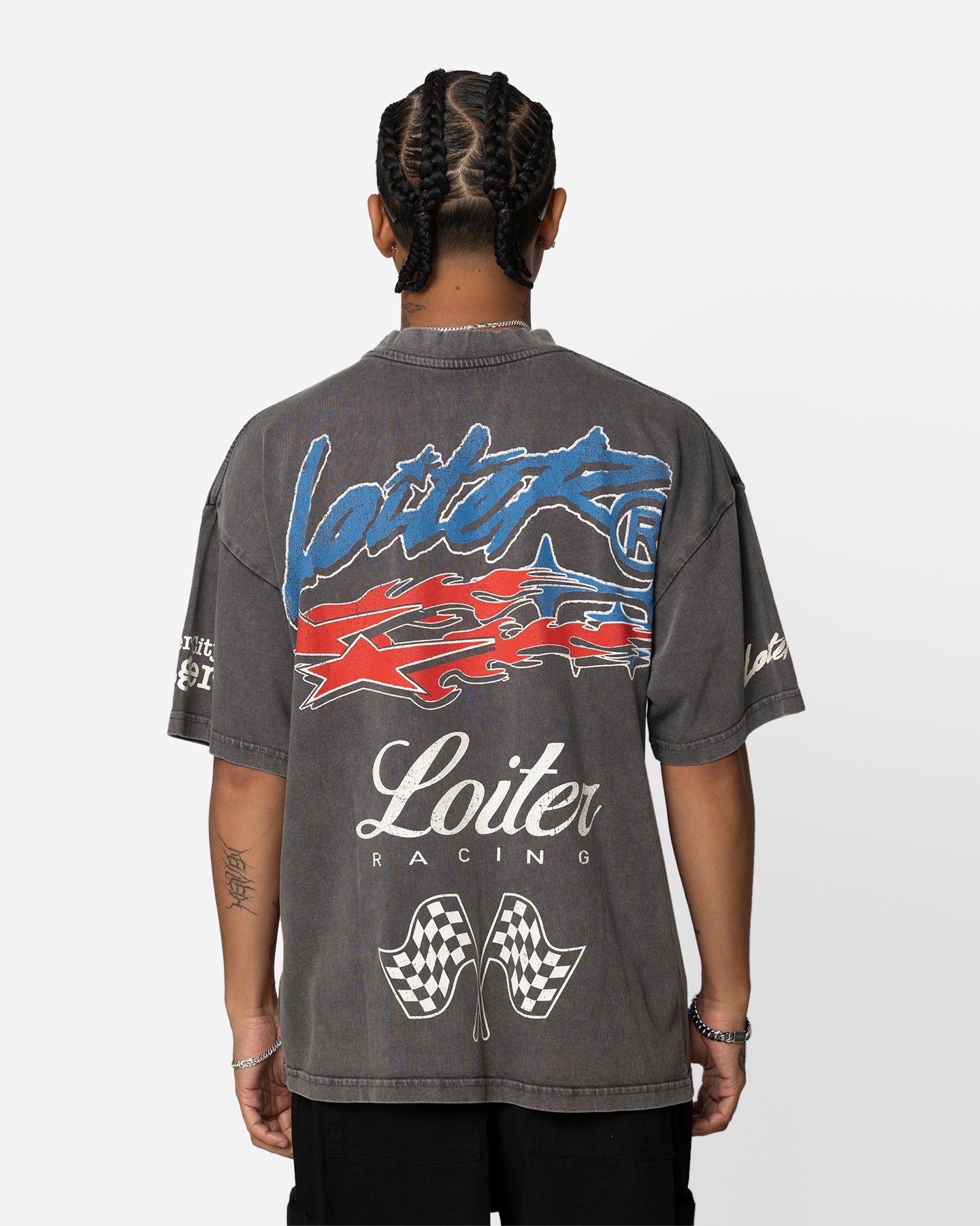 Loiter Rage Racer Vintage T-Shirt Charcoal sold by Culture Kings product image thumbnail 8