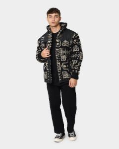 WNDRR Oubre Sherpa Jacket Black/White sold by Culture Kings
