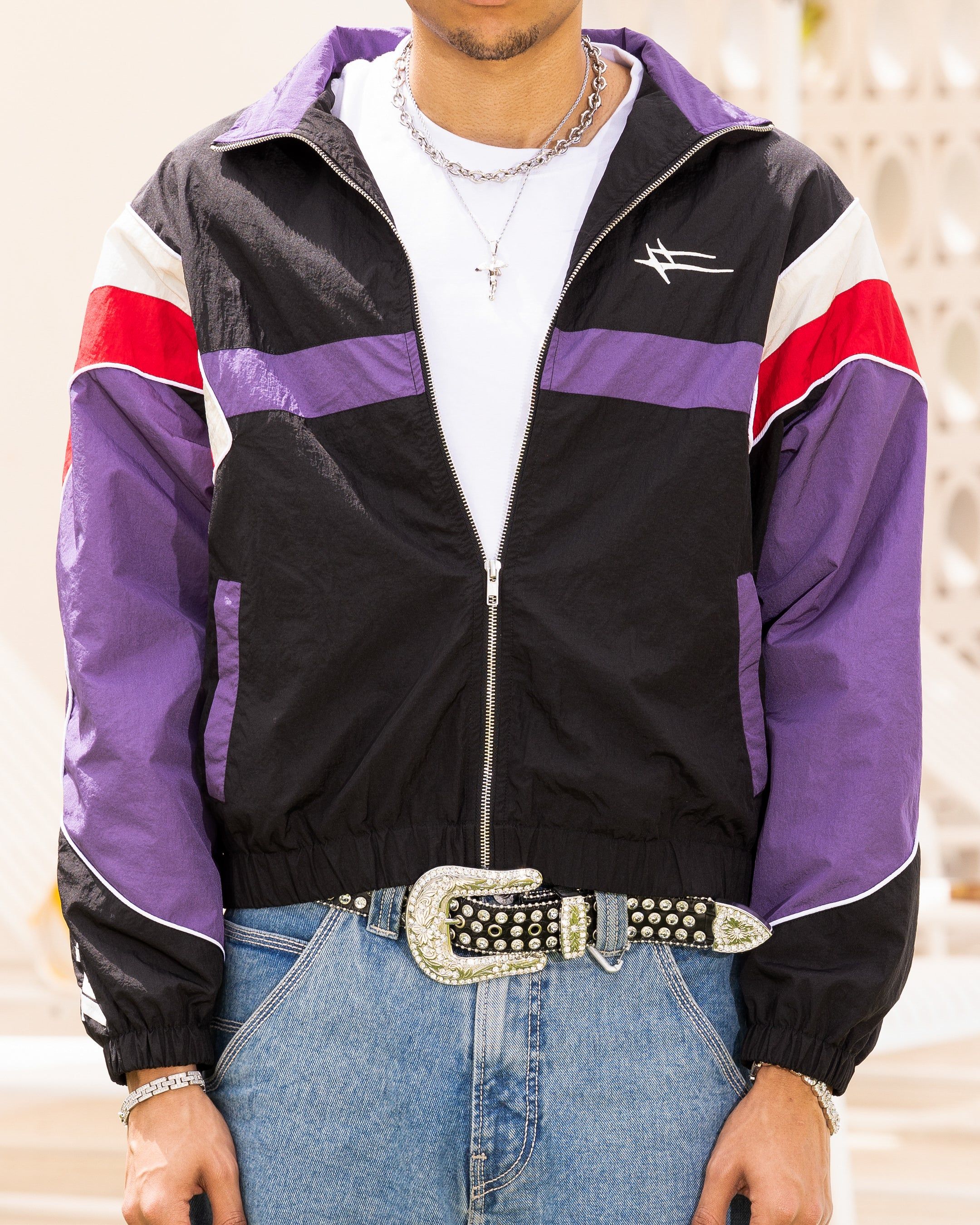 Loiter Axel Track Jacket Black/Purple sold by Culture Kings product image thumbnail 4
