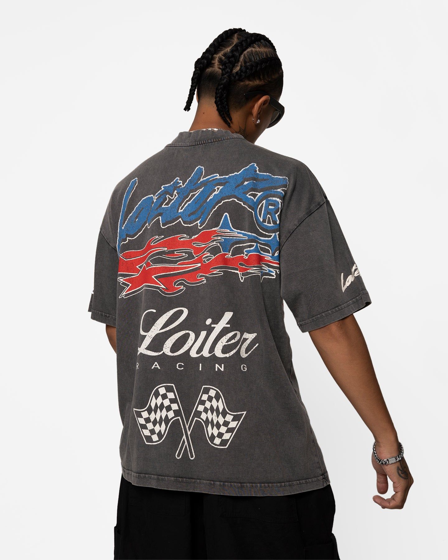 Loiter Rage Racer Vintage T-Shirt Charcoal sold by Culture Kings product image thumbnail 2