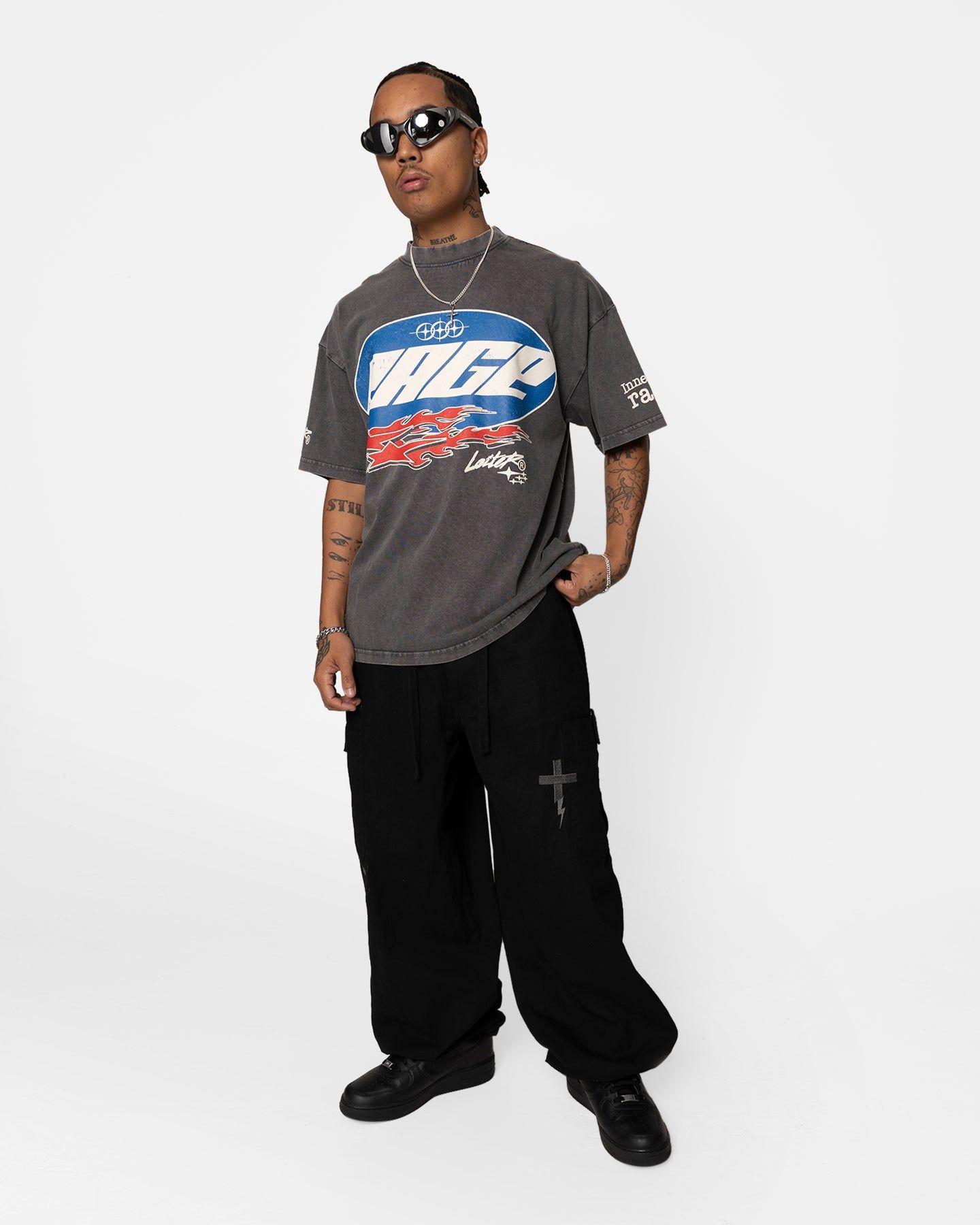 Loiter Rage Racer Vintage T-Shirt Charcoal sold by Culture Kings product image thumbnail 4