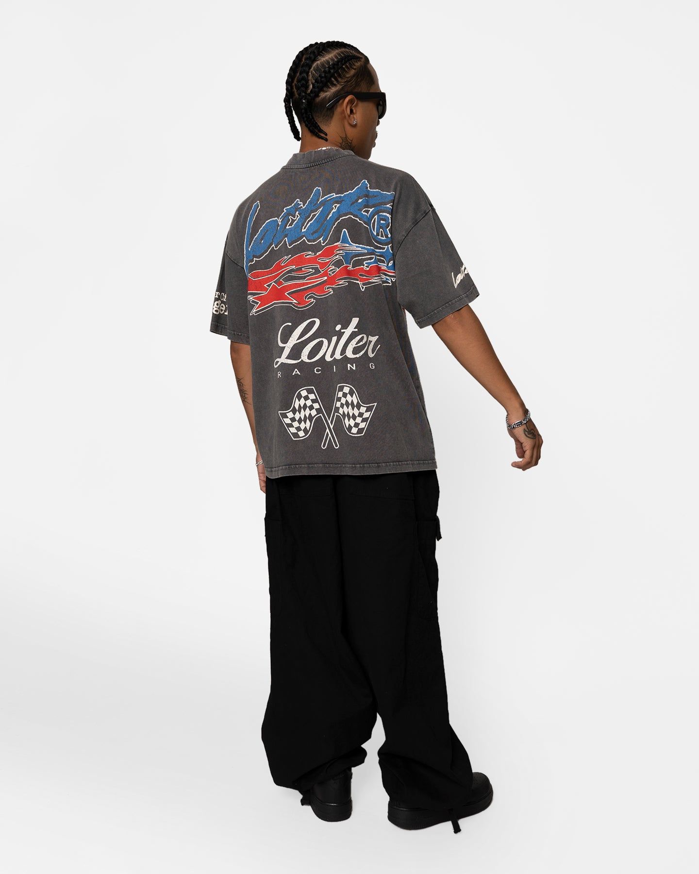 Loiter Rage Racer Vintage T-Shirt Charcoal sold by Culture Kings product image thumbnail 5