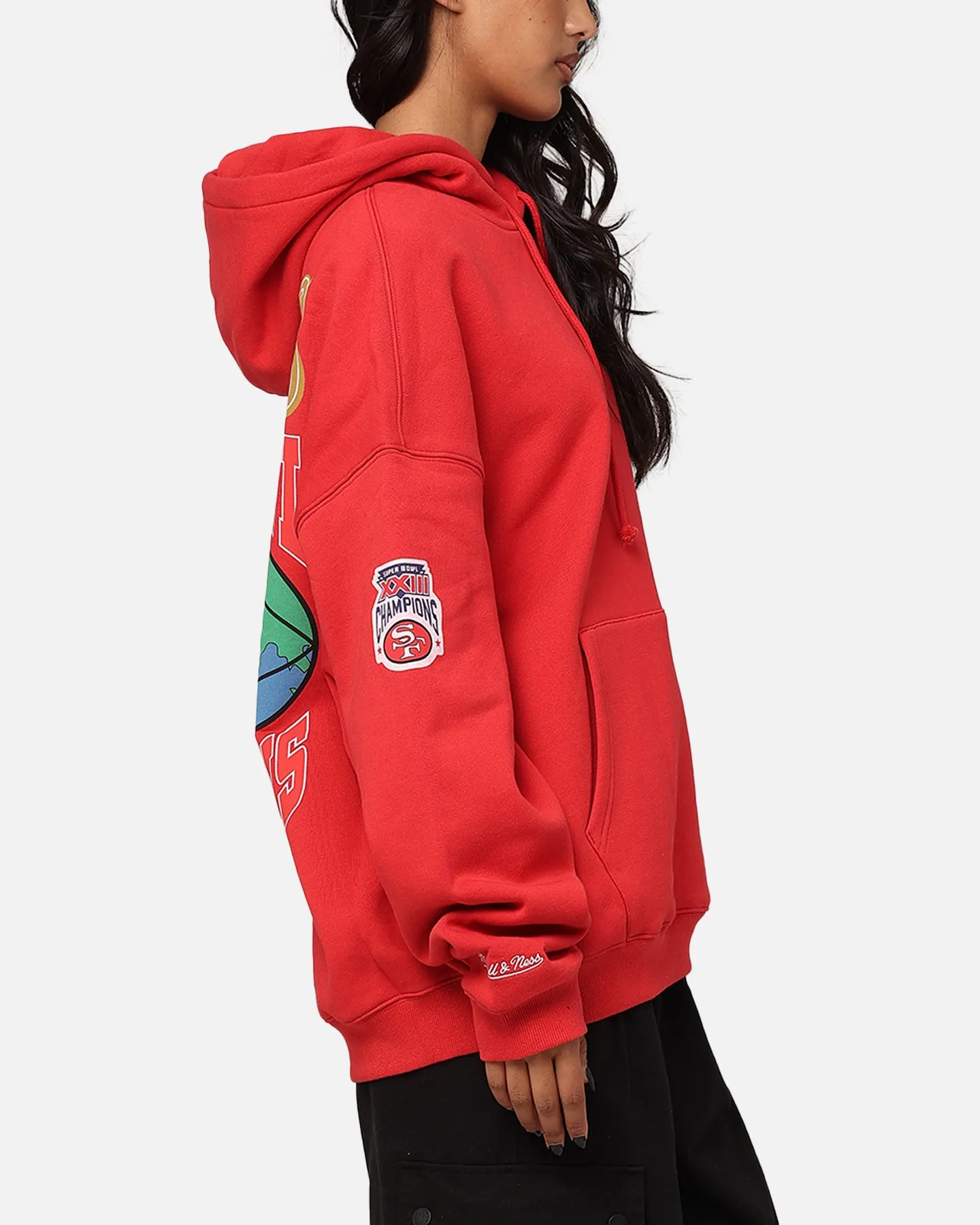 Mitchell & Ness San Francisco 49ers Super Bowl World Hoodie Faded Red sold by Culture Kings product image thumbnail 5