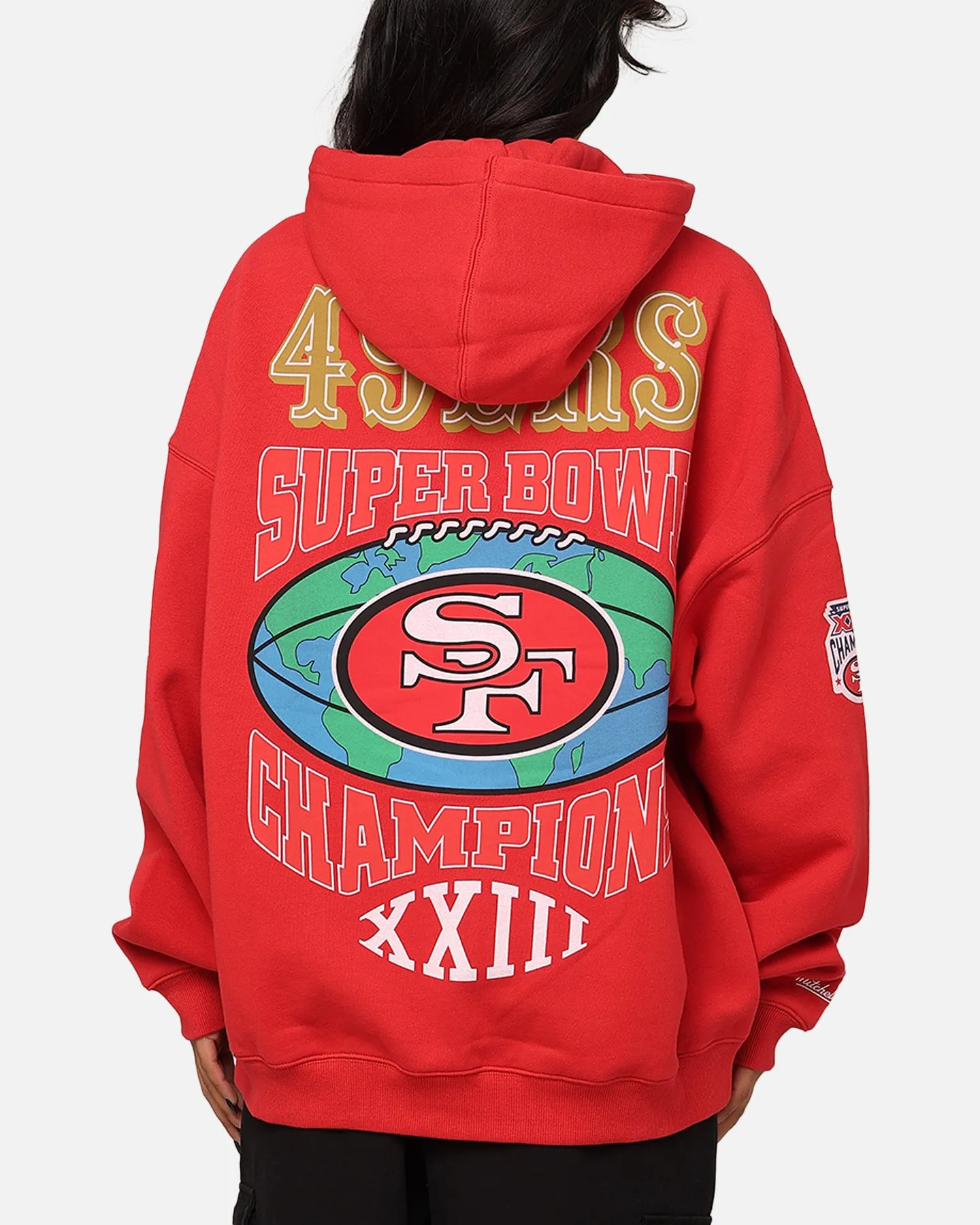 Mitchell & Ness San Francisco 49ers Super Bowl World Hoodie Faded Red sold by Culture Kings