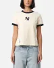 Pro Standard Women's New York Yankees Retro T-Shirt Eggshell/Midnight Navy sold by Culture Kings