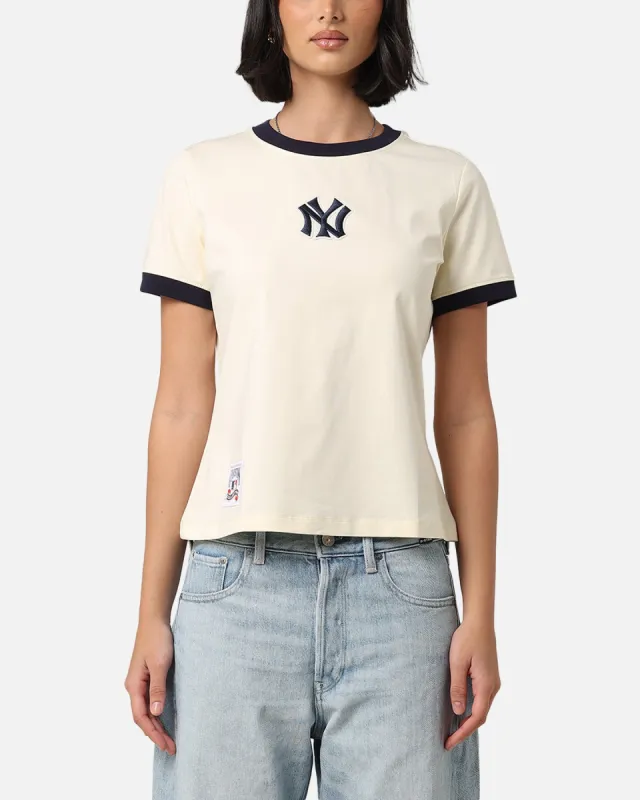 Pro Standard Women's New York Yankees Retro T-Shirt Eggshell/Midnight Navy sold by Culture Kings