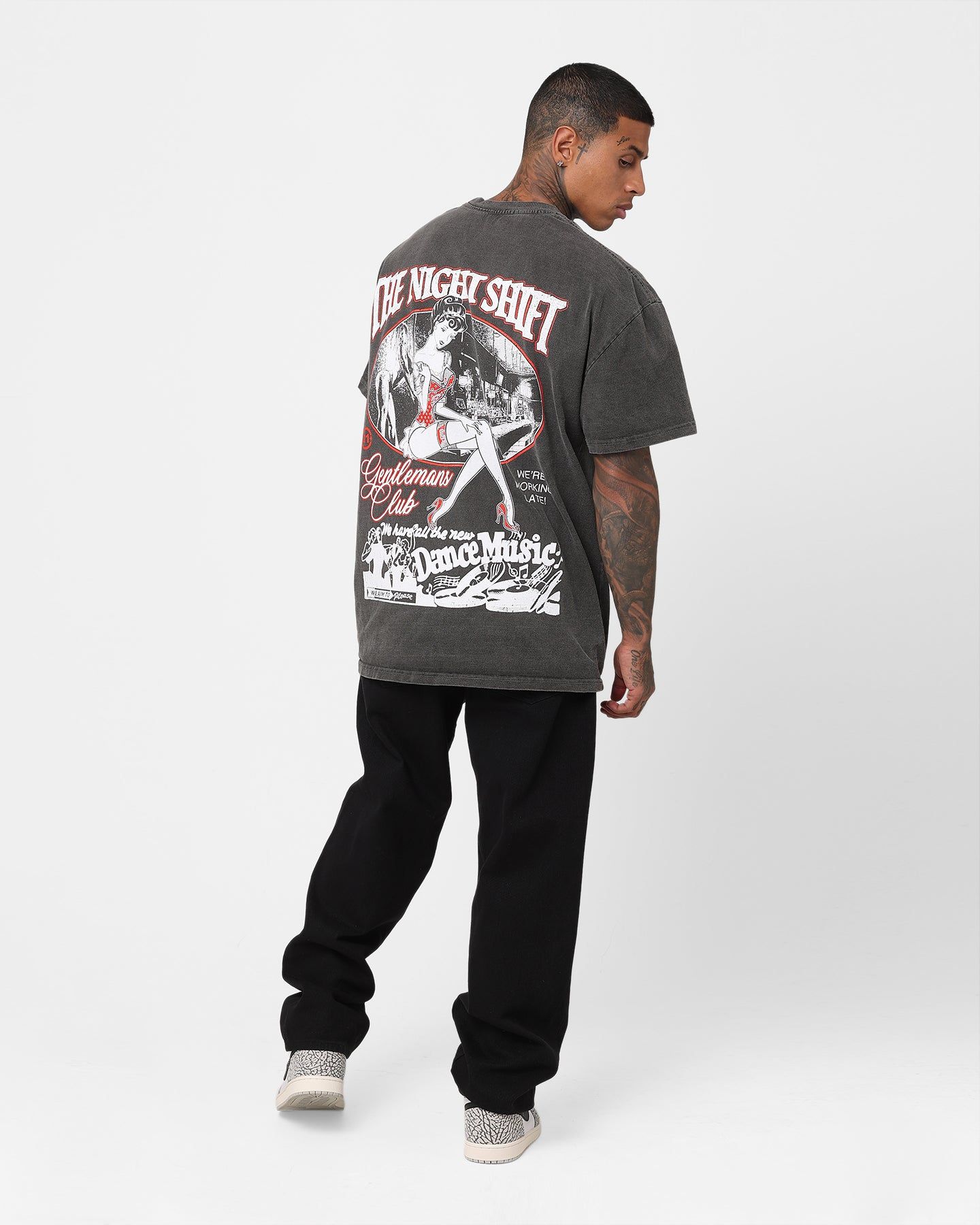 The Night Shift Gentleman's Club Heavyweight Vintage T-Shirt Black Wash sold by Culture Kings product image thumbnail 3