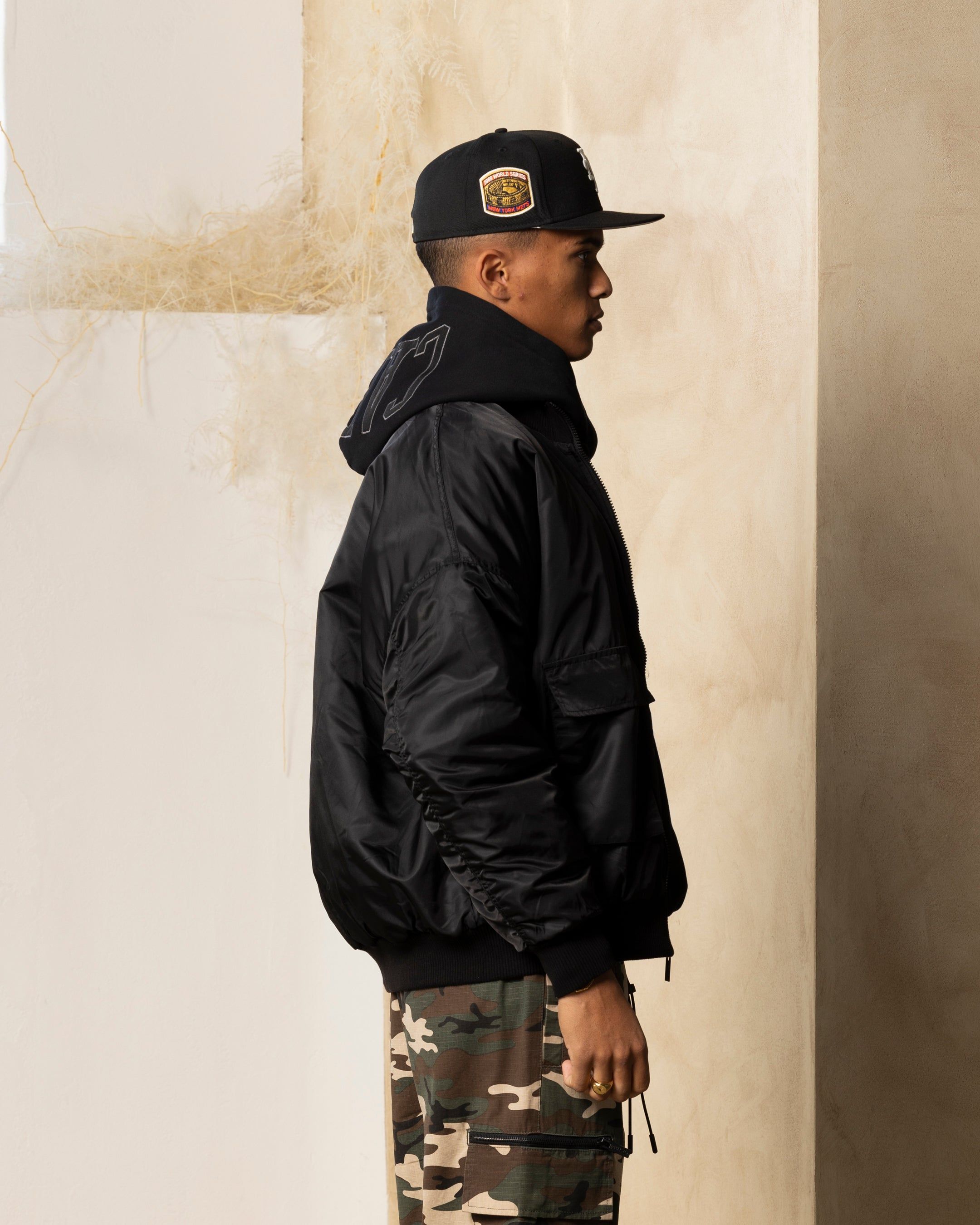 Carre Superior Oversized Bomber Jacket Black sold by Culture Kings product image thumbnail 5
