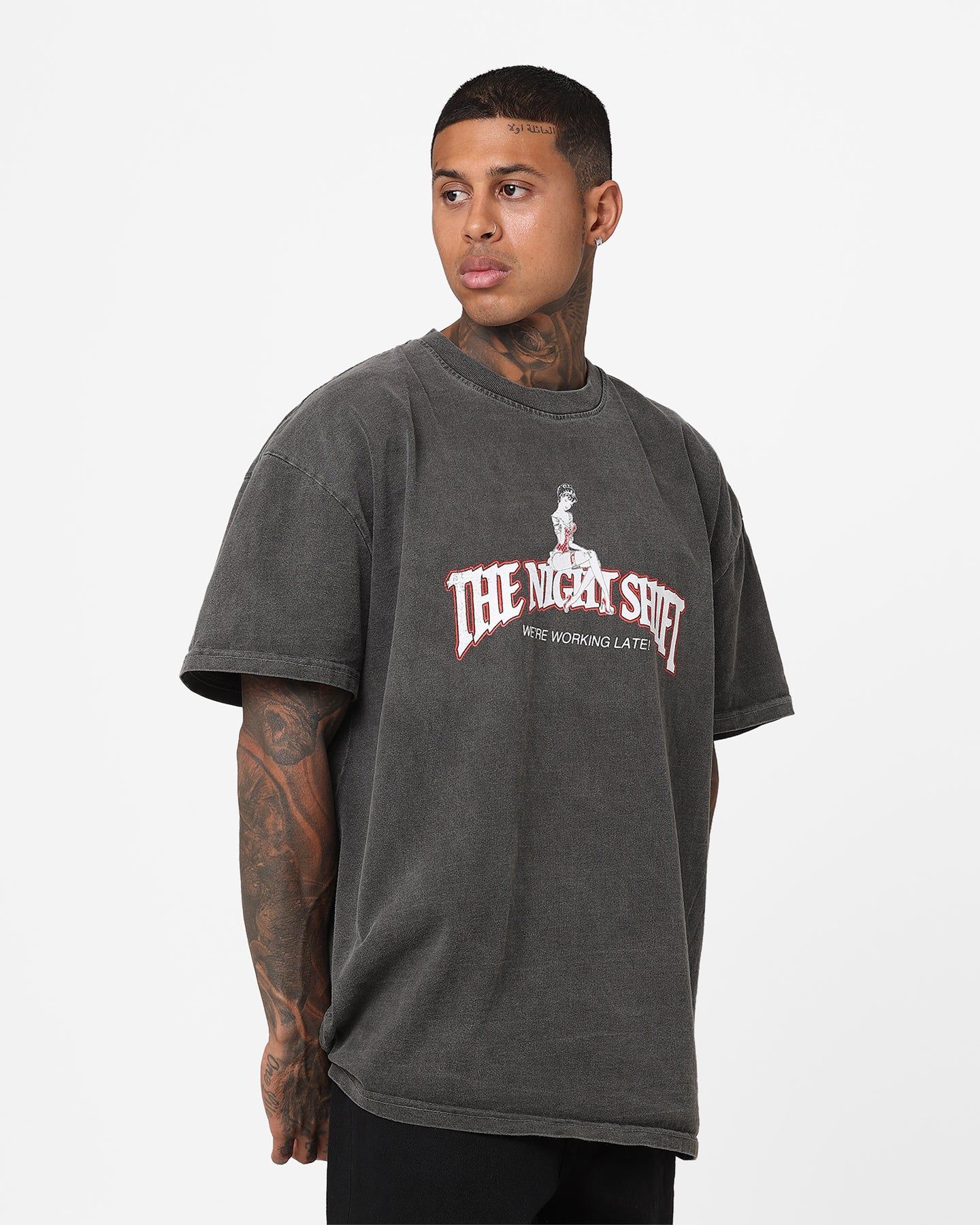 The Night Shift Gentleman's Club Heavyweight Vintage T-Shirt Black Wash sold by Culture Kings product image thumbnail 4