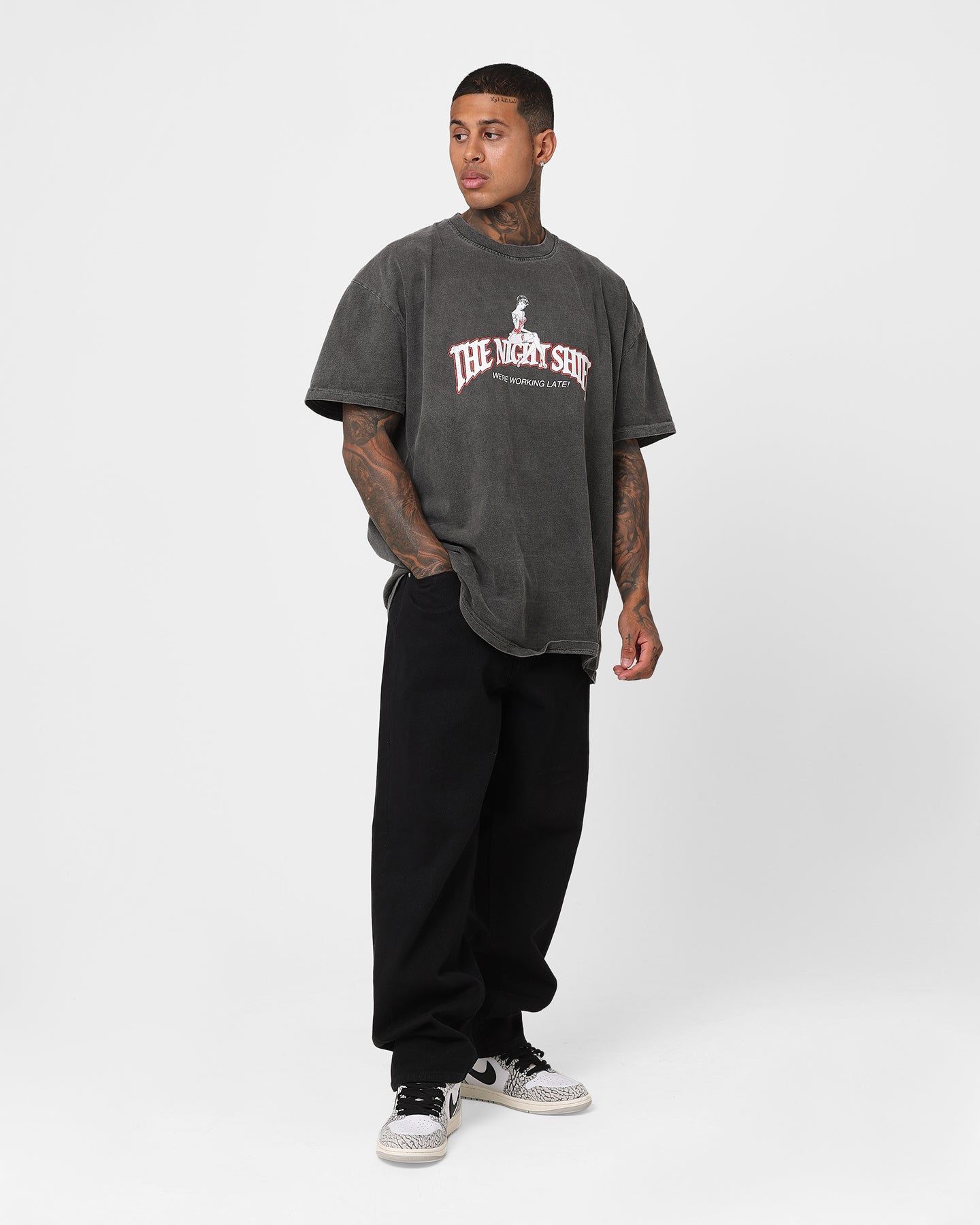 The Night Shift Gentleman's Club Heavyweight Vintage T-Shirt Black Wash sold by Culture Kings product image thumbnail 9