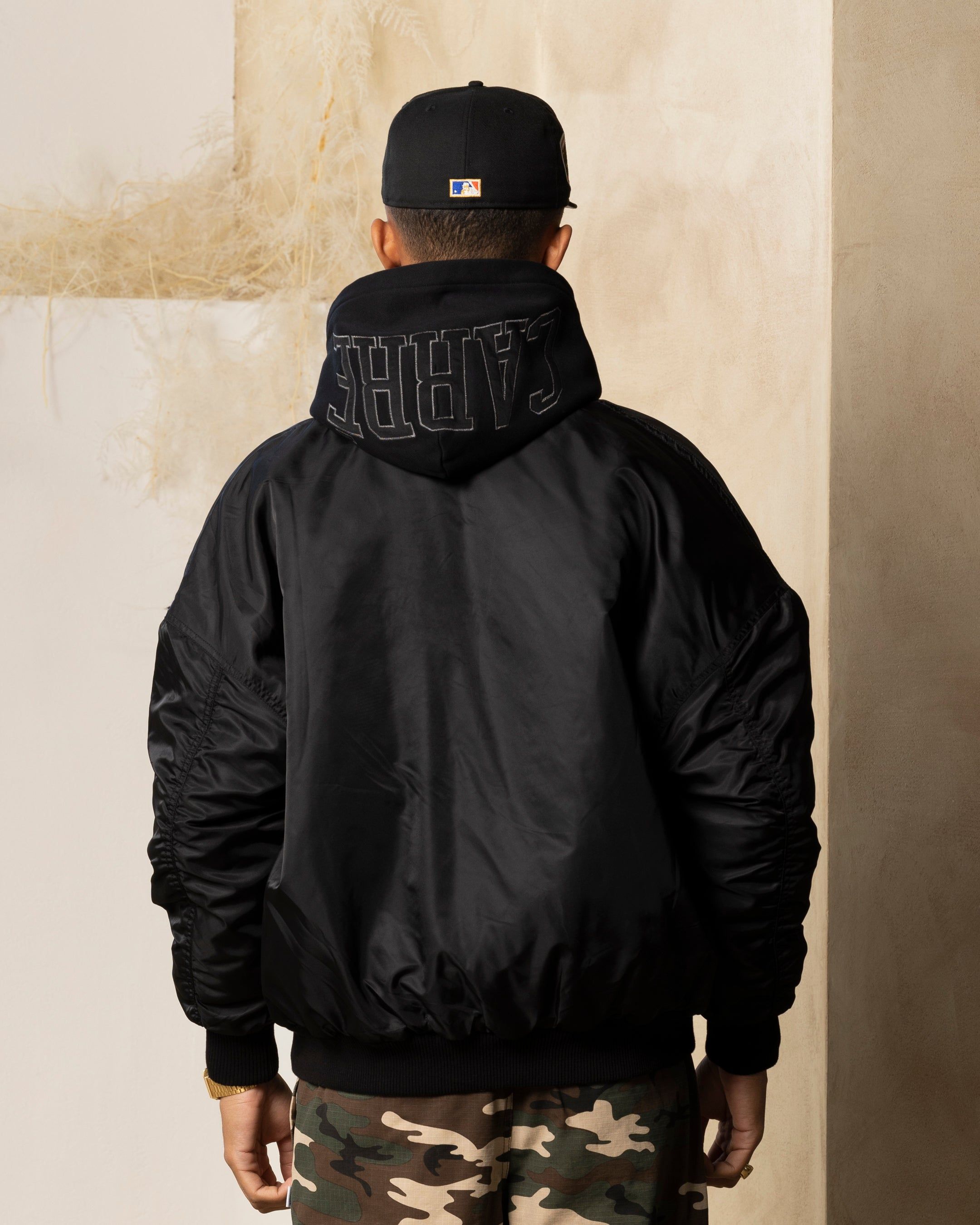 Carre Superior Oversized Bomber Jacket Black sold by Culture Kings product image thumbnail 4
