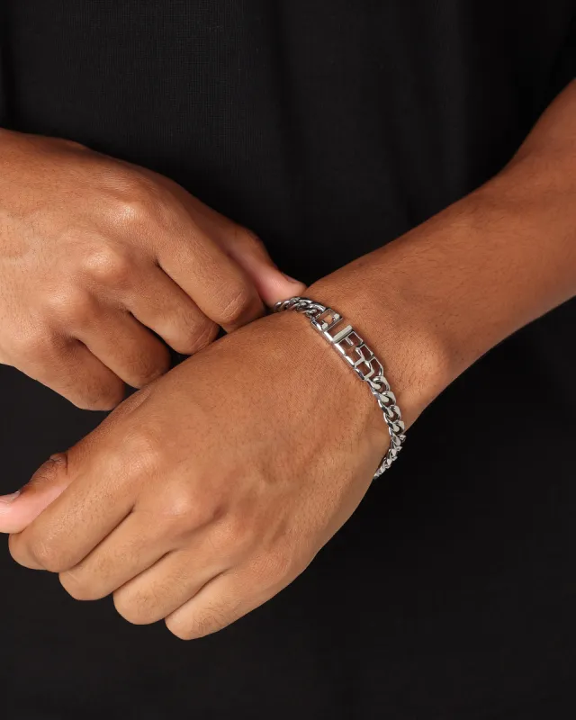Guess Mainline Vegas Logo 7mm Chain Bracelet Silver sold by Culture Kings