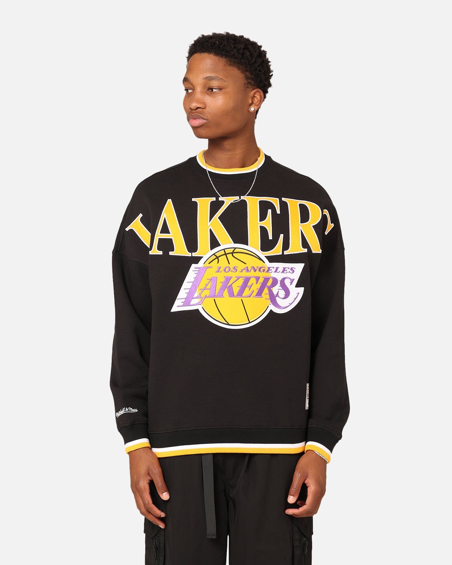 Mitchell & Ness Los Angeles Lakers Shooting Crewneck Black sold by Culture Kings