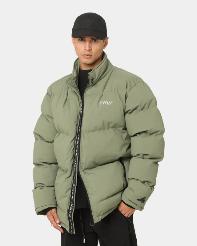 PYRA Padded Puffa Jacket Olive Green sold by Culture Kings