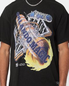 Mitchell & Ness Orlando Magic Fireball T-Shirt Black sold by Culture Kings