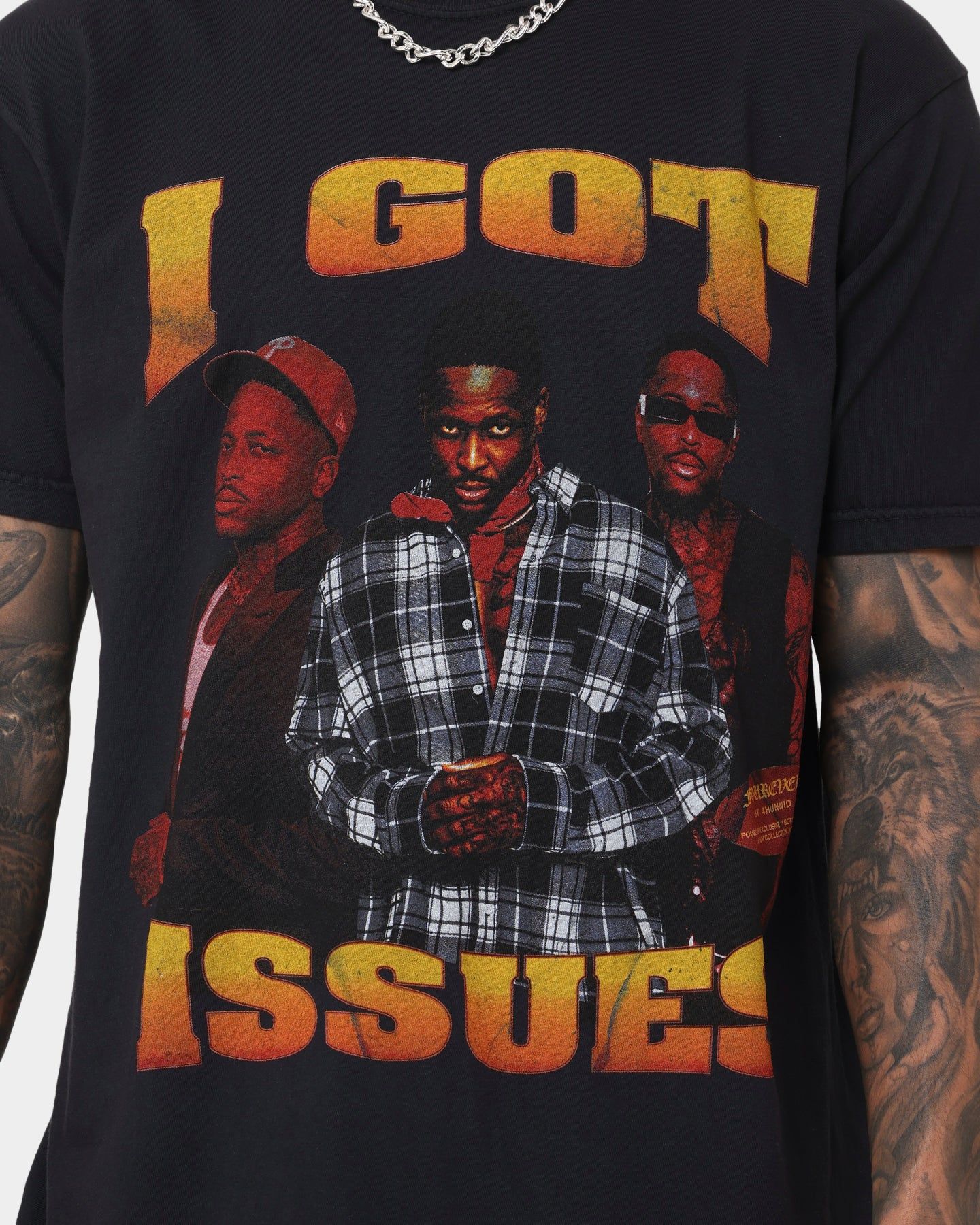 4HUNNID Forever Issues Rap T-Shirt Black sold by Culture Kings product image thumbnail 3