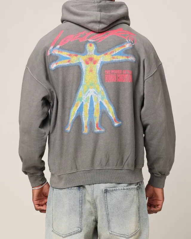 Loiter Human Condition Hoodie Washed Charcoal sold by Culture Kings
