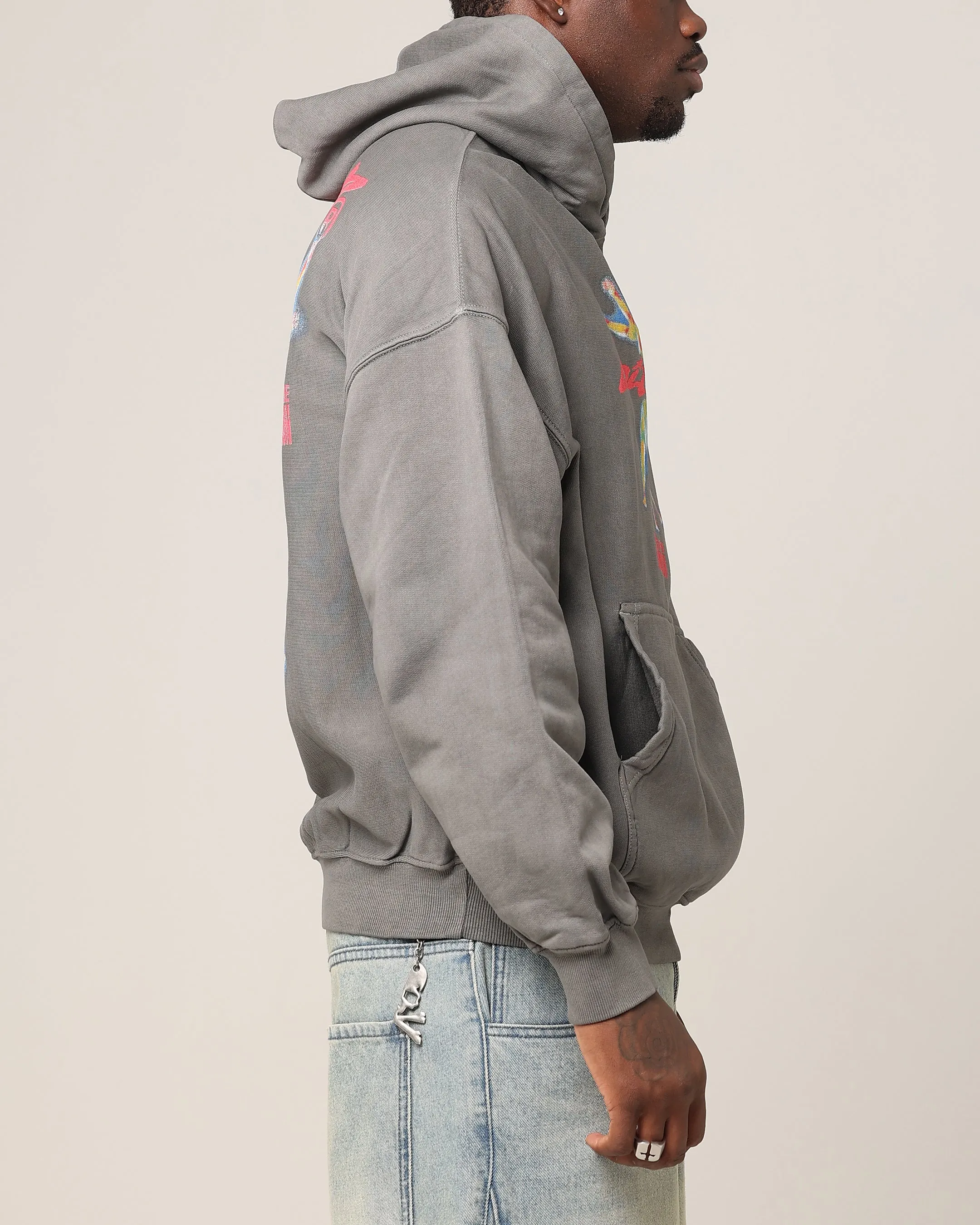 Loiter Human Condition Hoodie Washed Charcoal sold by Culture Kings product image thumbnail 5