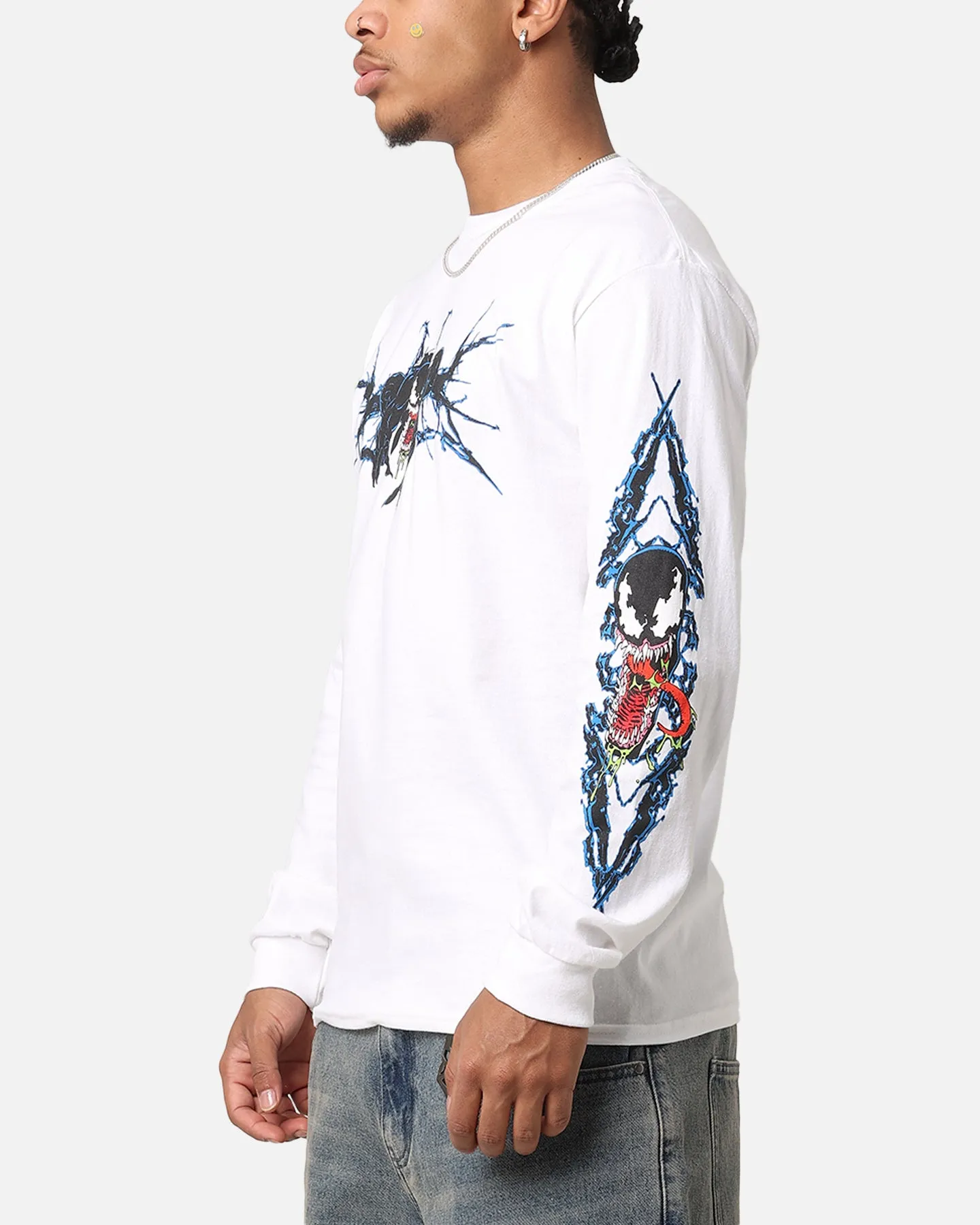 Goat Crew Marvel Spider-Man Y2K Venom Long Sleeve T-Shirt White sold by Culture Kings product image thumbnail 4