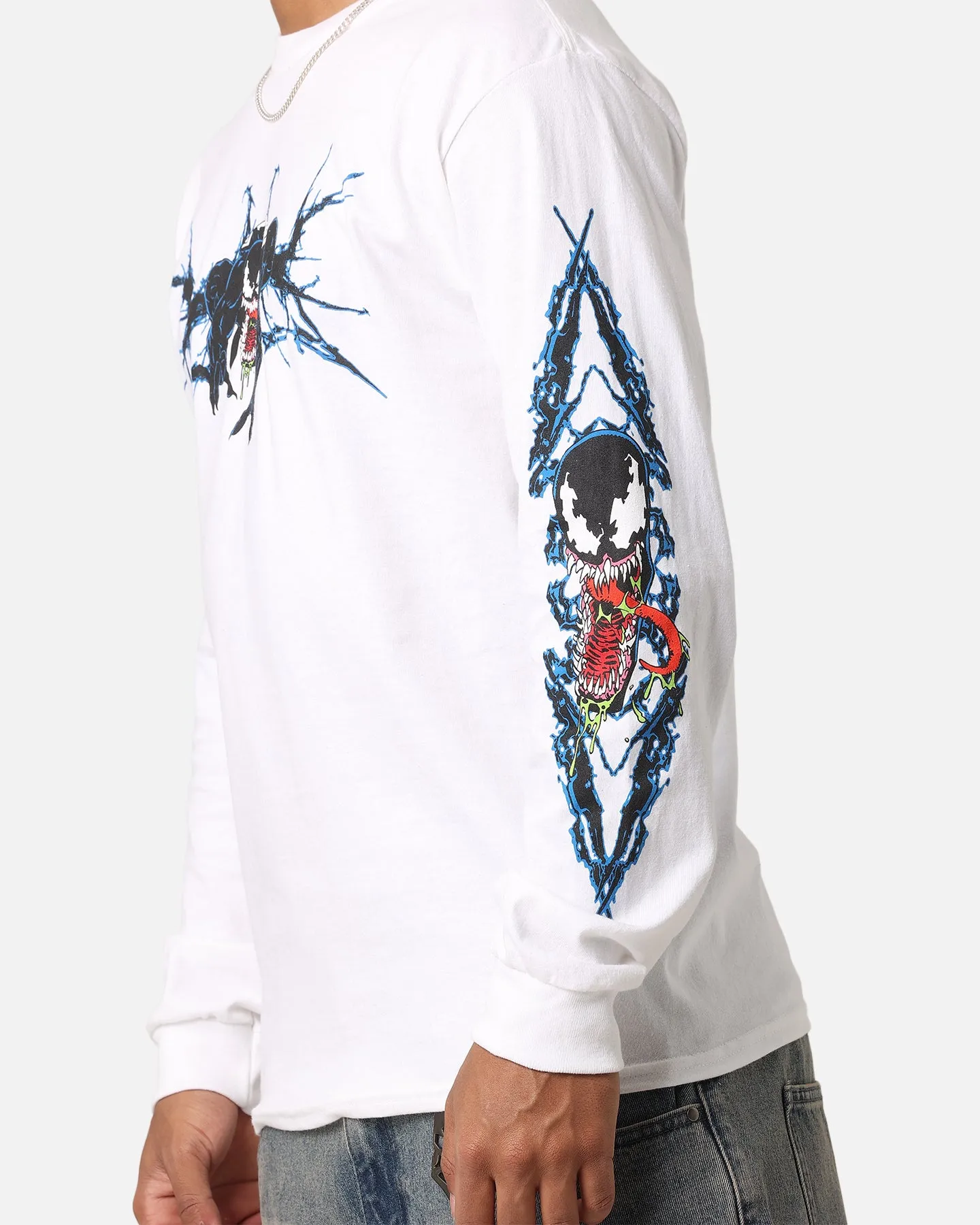 Goat Crew Marvel Spider-Man Y2K Venom Long Sleeve T-Shirt White sold by Culture Kings product image thumbnail 5